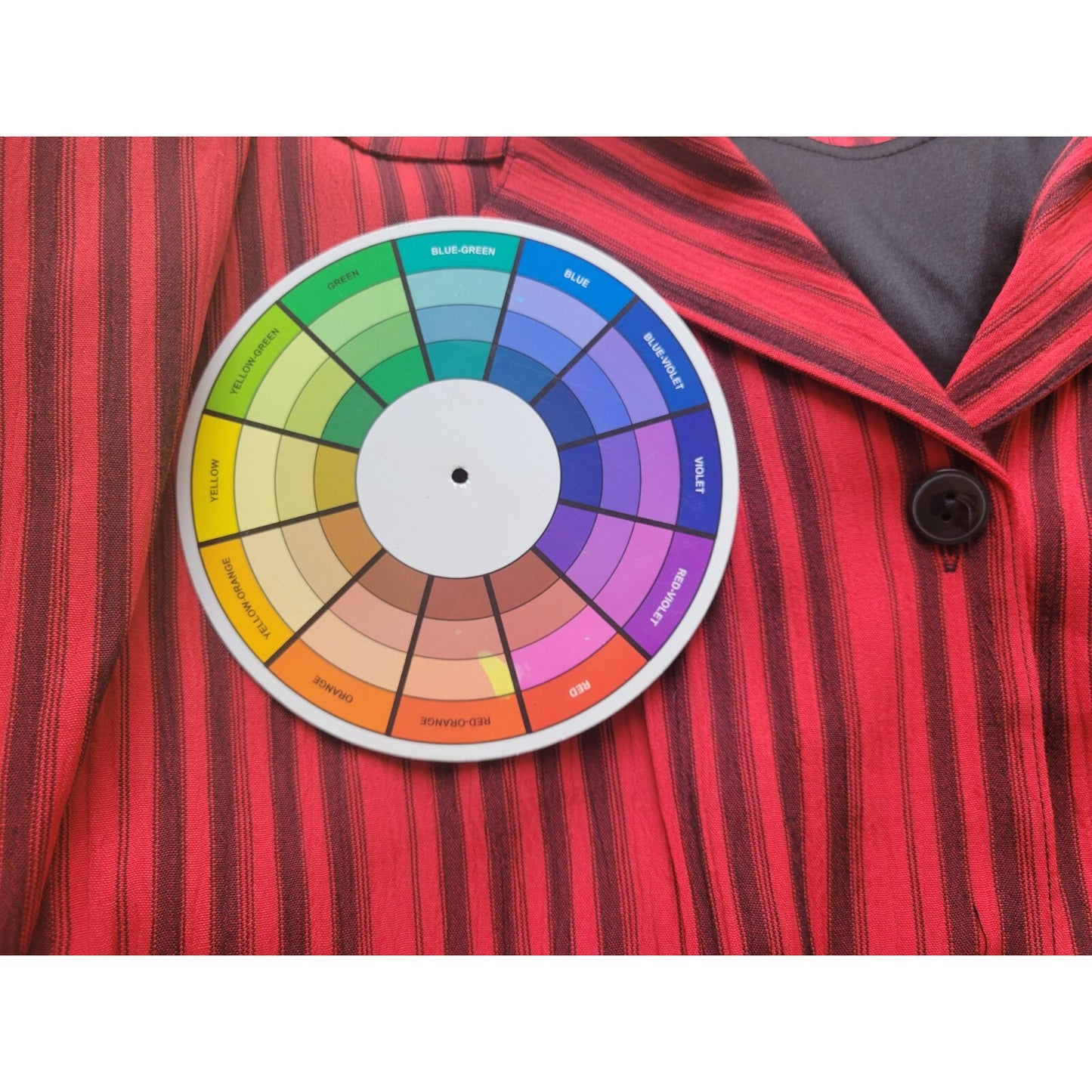 Maggie Barnes Womens Top 24W Plus Cuff Sleeve Red Stripe Collar Office Casual