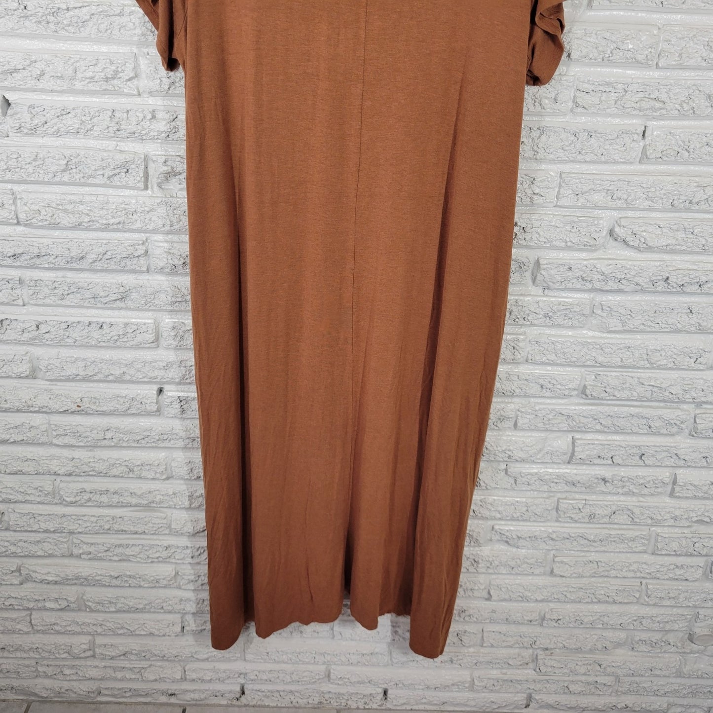 Cato Est 1946 Womens Dress 18W 20W Plus Brown Short Sleeve Pockets Casual Comfy