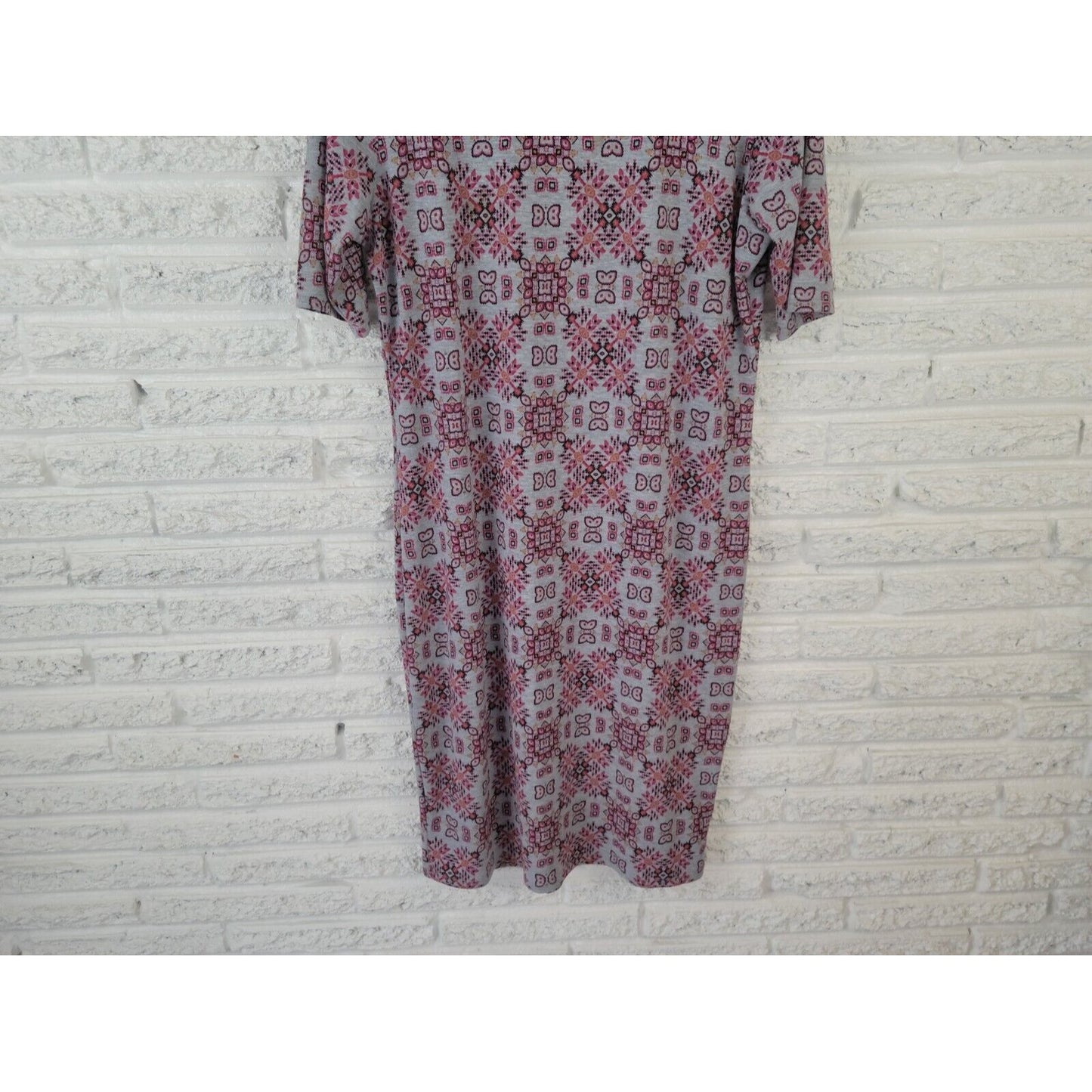 Lularoe Womens Dress Extra Large XL Shirt Pullover Gray Geometric Casual Comfy