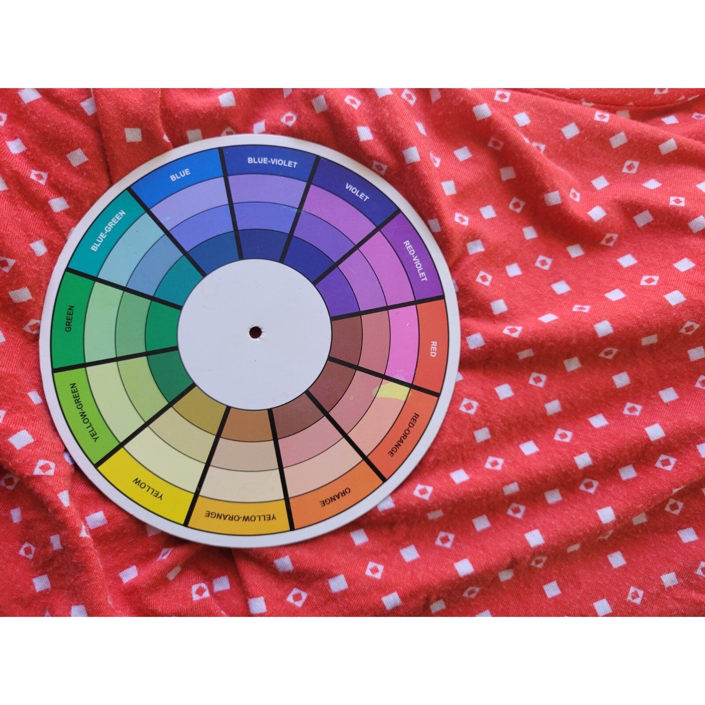 Croft Barrow Women Top 2X Plius Tunic 3/4 Sleeve Red Geometric Casual Shark Bite