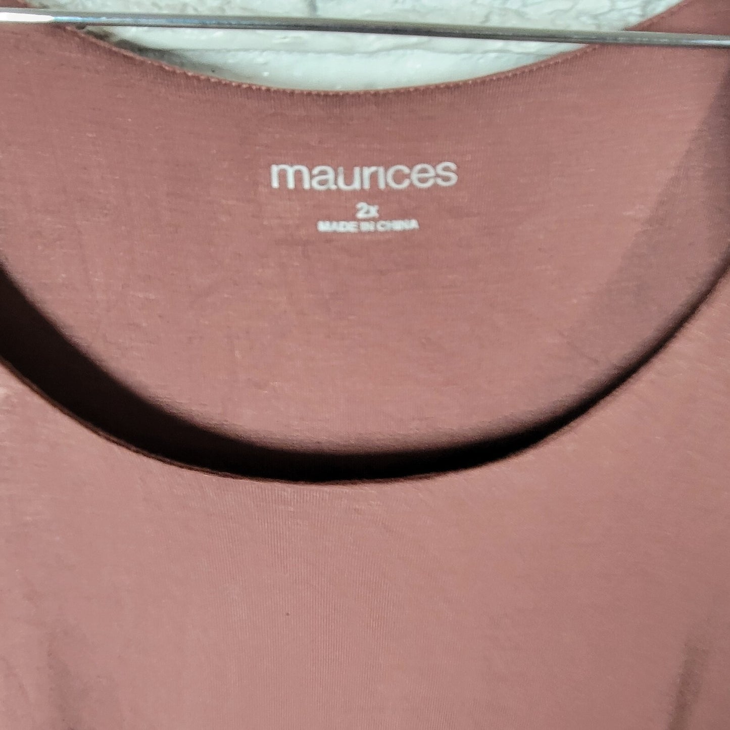 Maurices Womens Top 2X Plus Tank Sleeveless Brown Rayon Spandex Comfy Casual