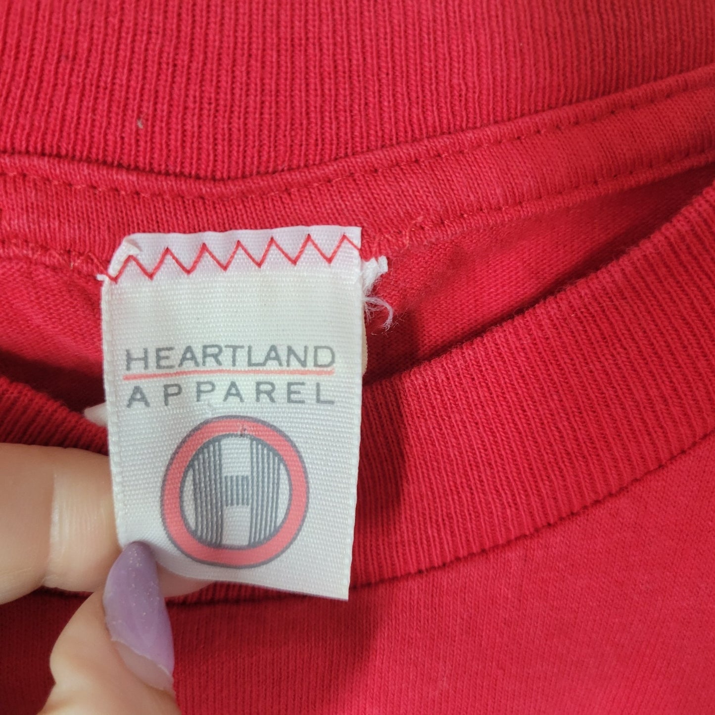 Christmas Heartland Apparel Womens Pajama Top One Size Long Cotton Red Lounge