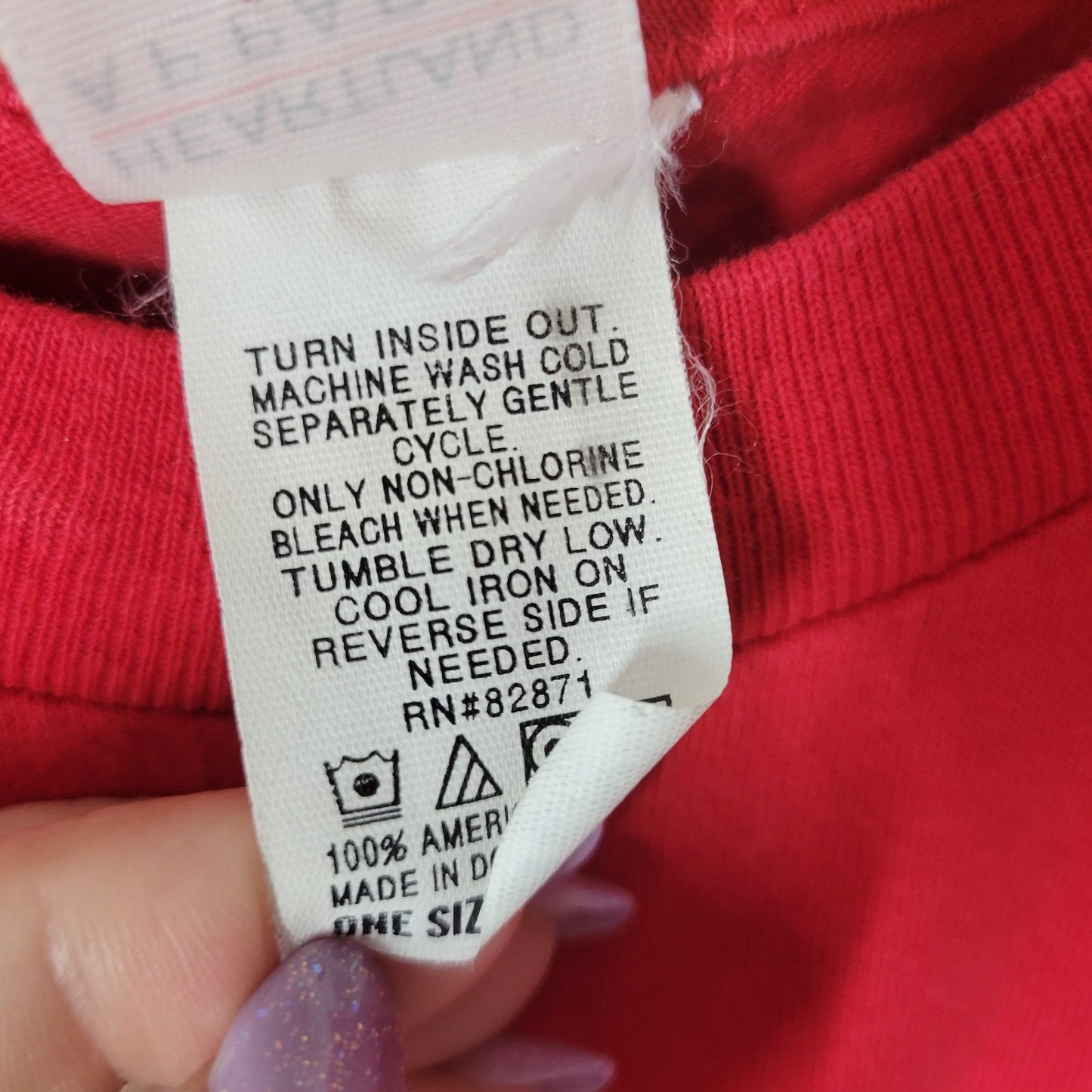 Christmas Heartland Apparel Womens Pajama Top One Size Long Cotton Red Lounge