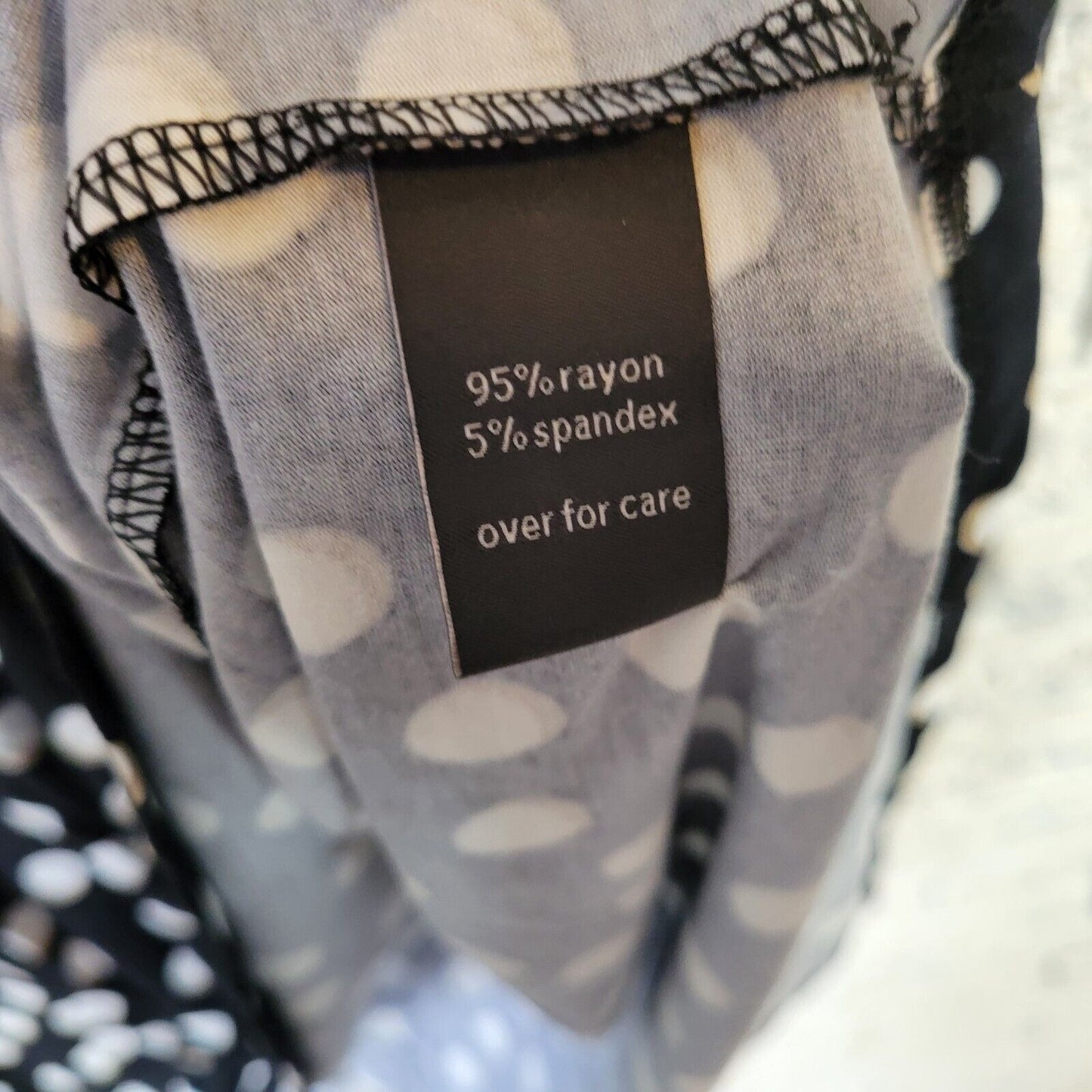 Limited Womens Top 3X Plus Tee Tunic Black Gumball Shadow Rayon Comfy Casual