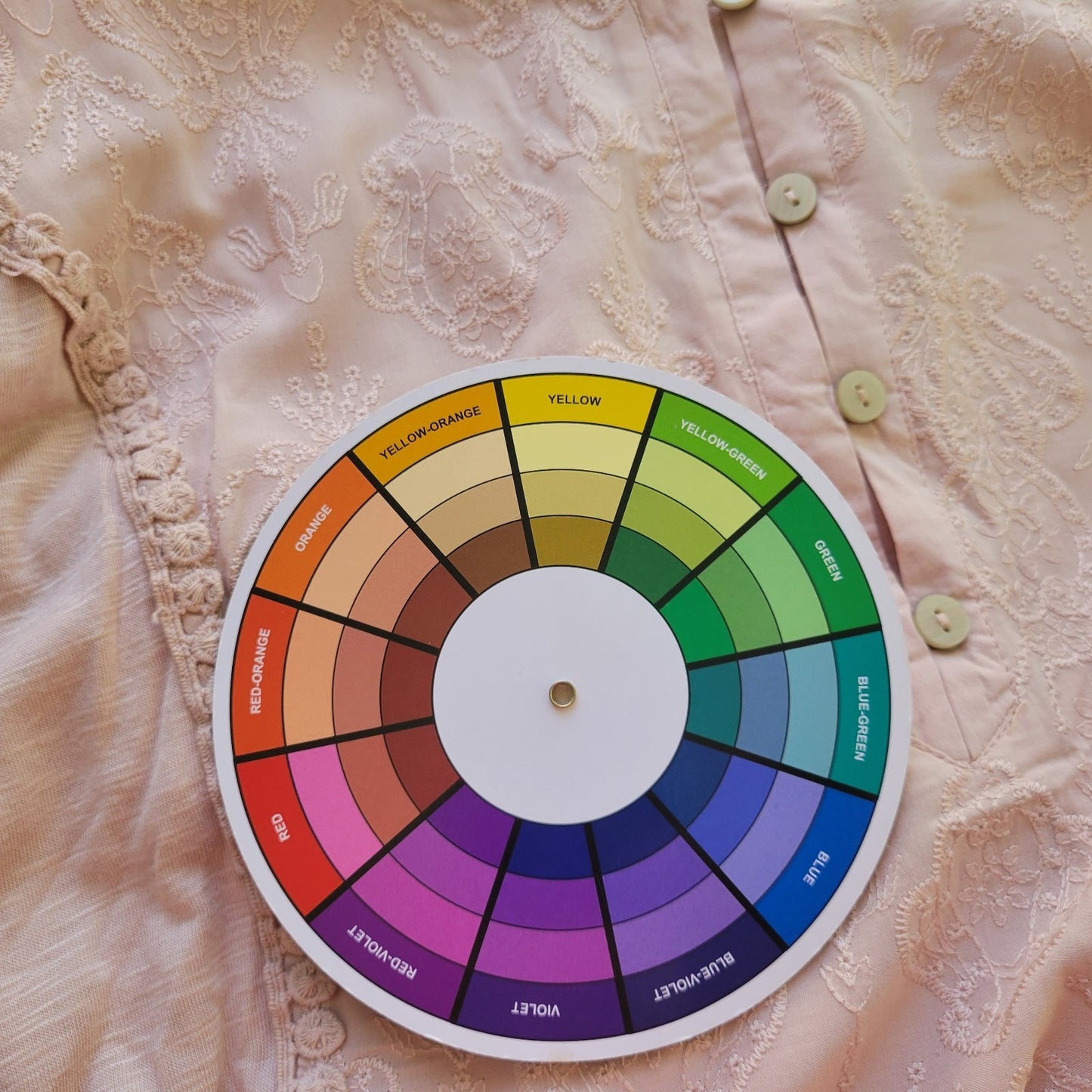 Democracy Womens Top XL Roll Tab 3/4 Sleeve Pink Embroidered Ric Rac Lightweight