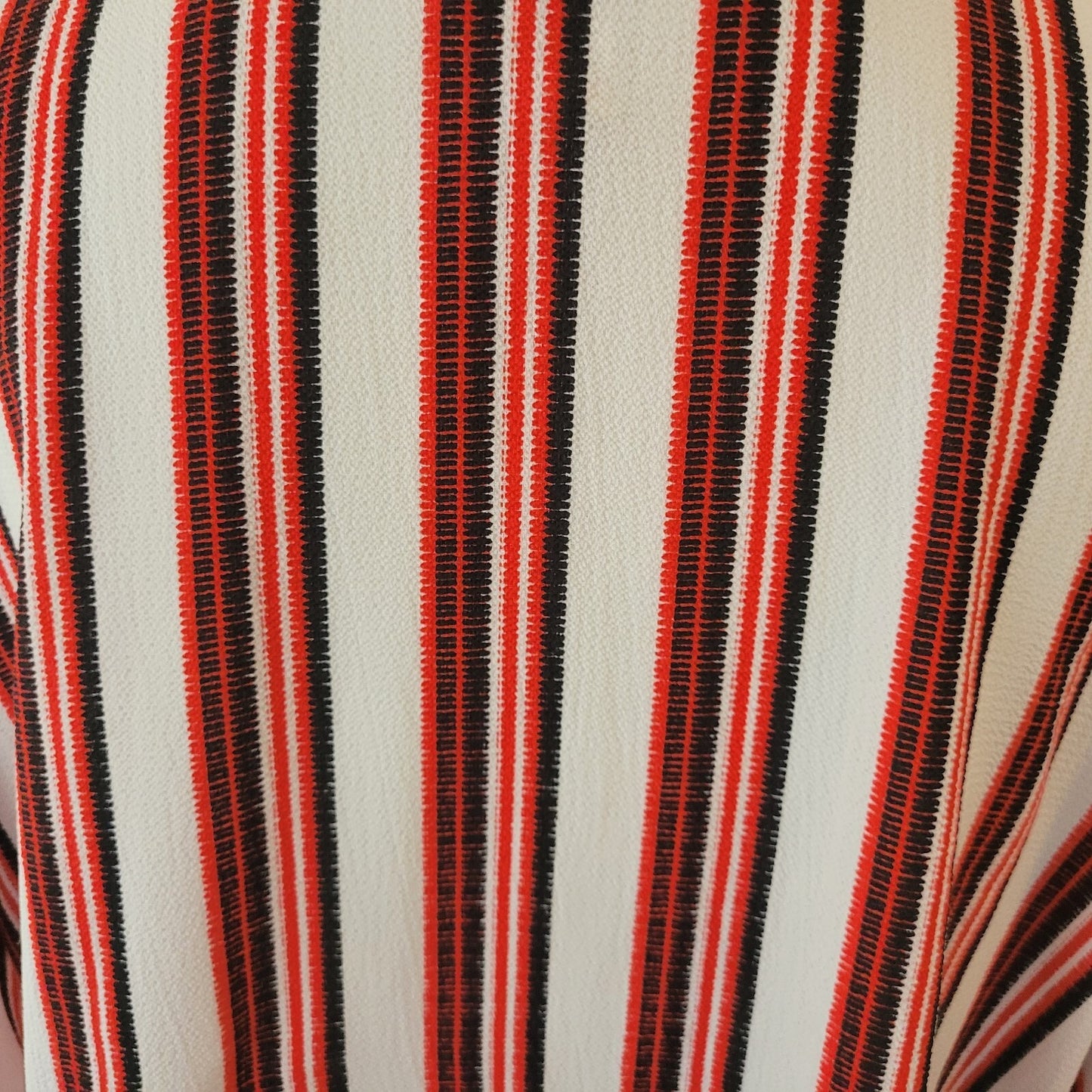 Cato Est 1946 Womens Top XL Knit 3/4 Sleeve Quarter Button Pink Black Stripe