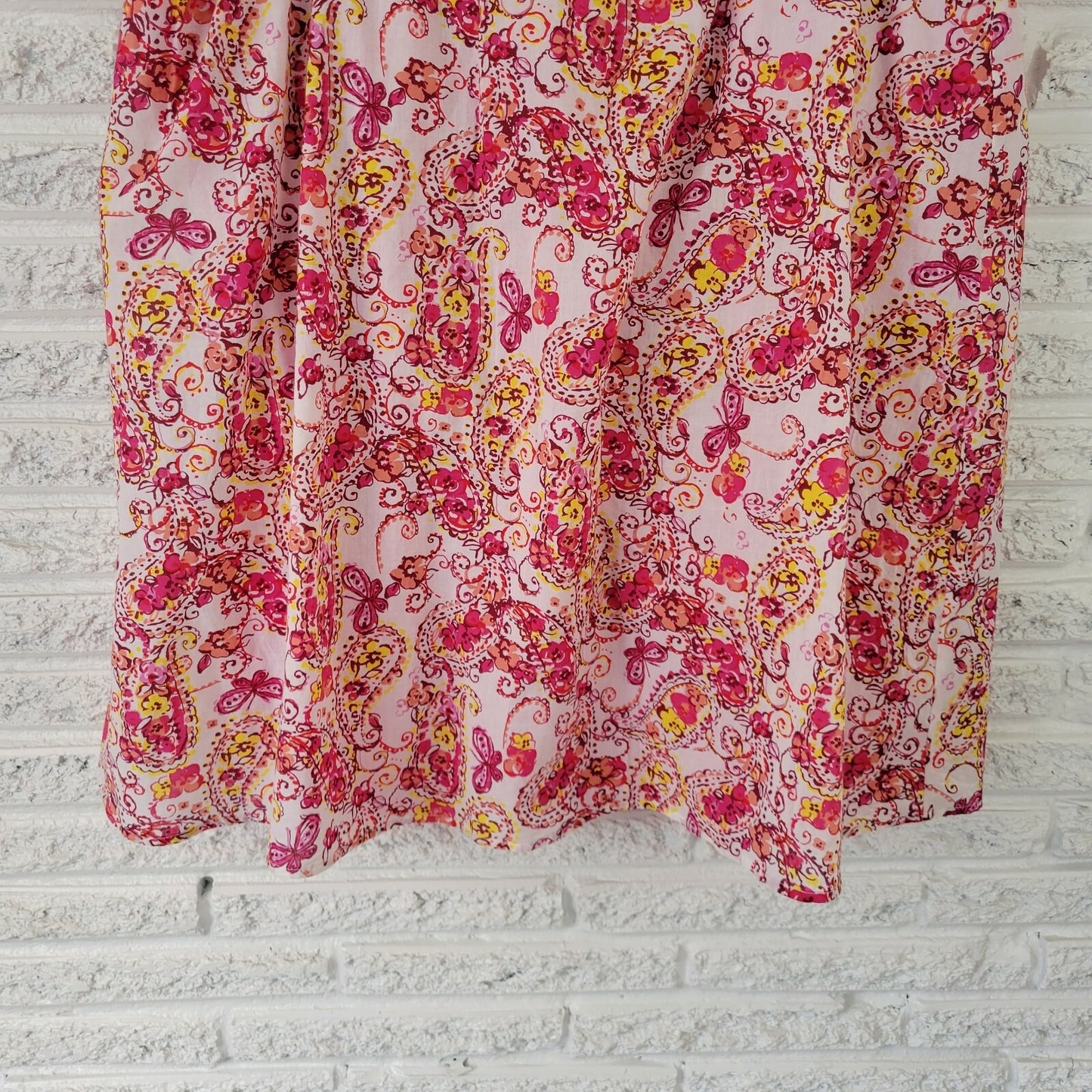 Fashion Bug Women Skirt 1X Plus ALine Mini Pink Floral Lined Pull On Comfy