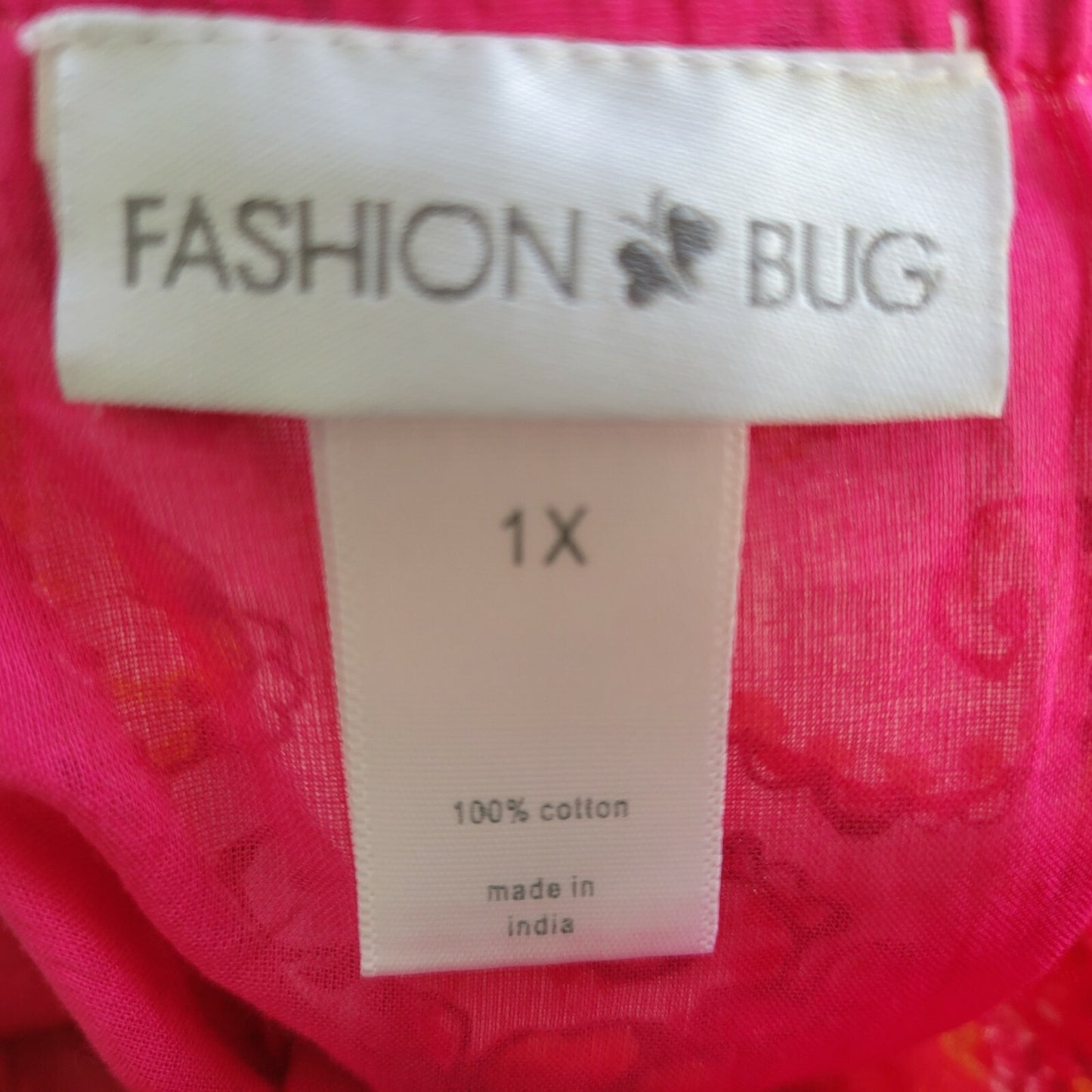 Fashion Bug Women Skirt 1X Plus ALine Mini Pink Floral Lined Pull On Comfy