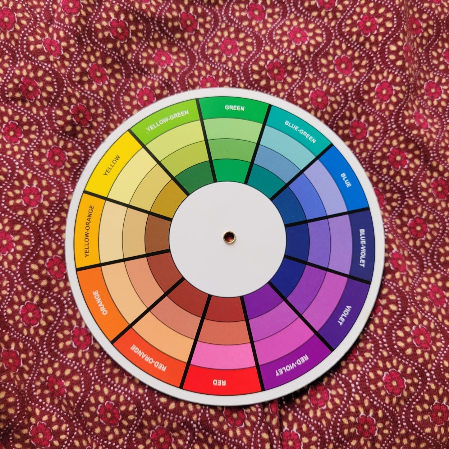 Croft Barrow Womens Top 1X Plus Tee Classic Brown Red Geometric Cotton Comfy