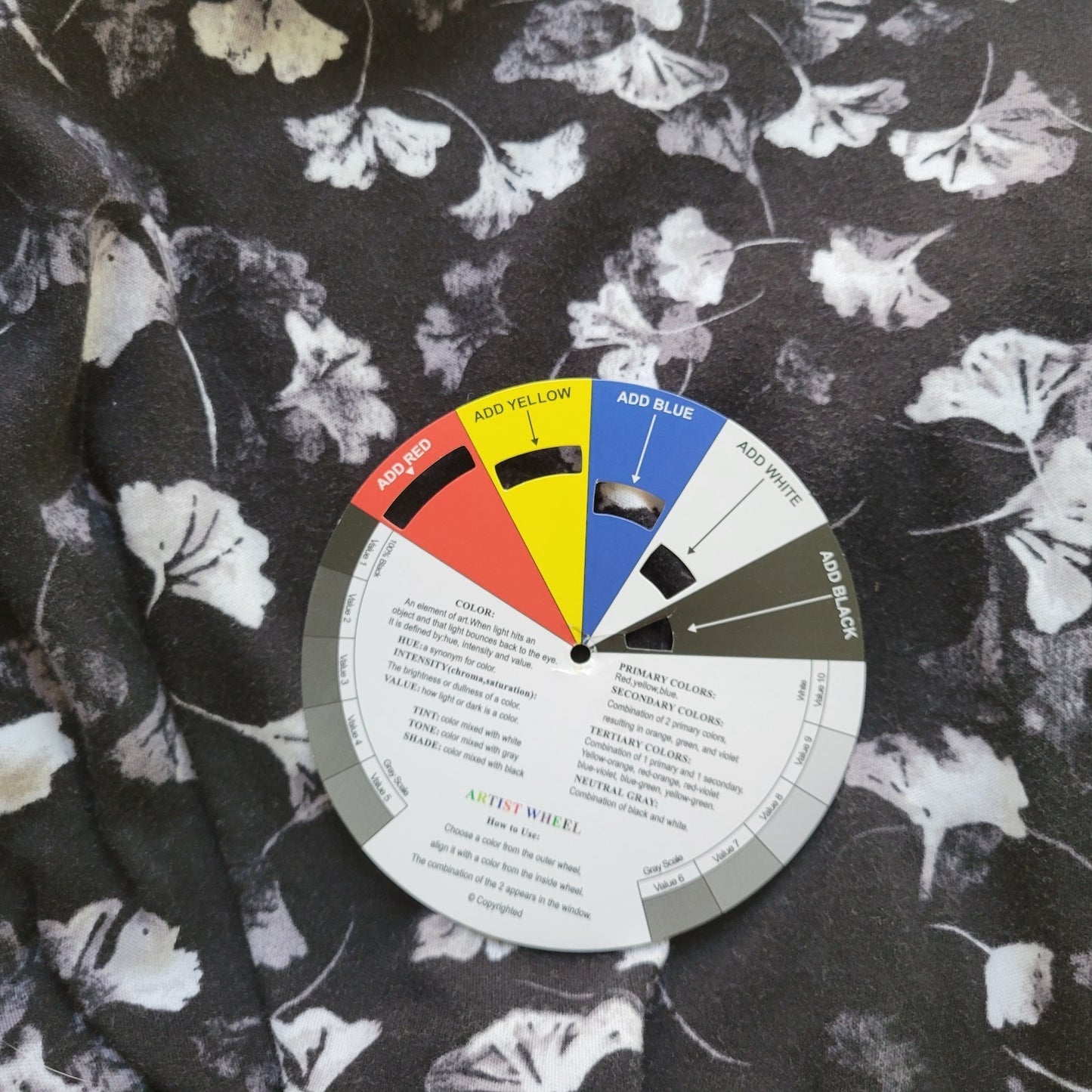 Croft Barrow Womens Top 3X Plus Tee Classic Long Sleeve Black Gray Floral Comfy