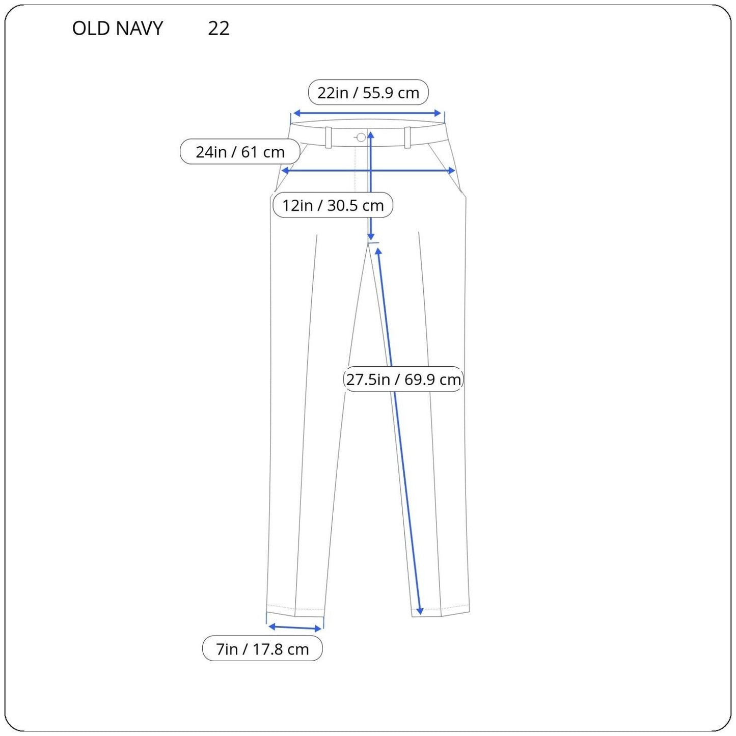 Old Navy Women Pants 22 Plus Skinny Cropped Black Zip Fly Comfy Adjustable Waist