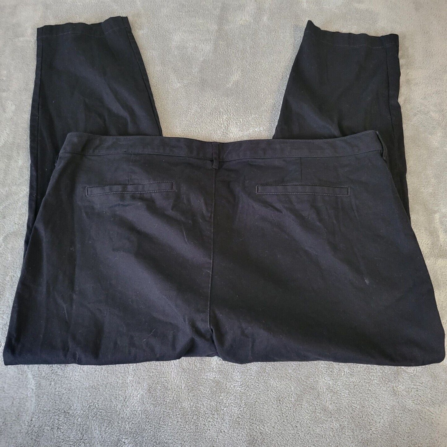 Old Navy Women Pants 22 Plus Skinny Cropped Black Zip Fly Comfy Adjustable Waist