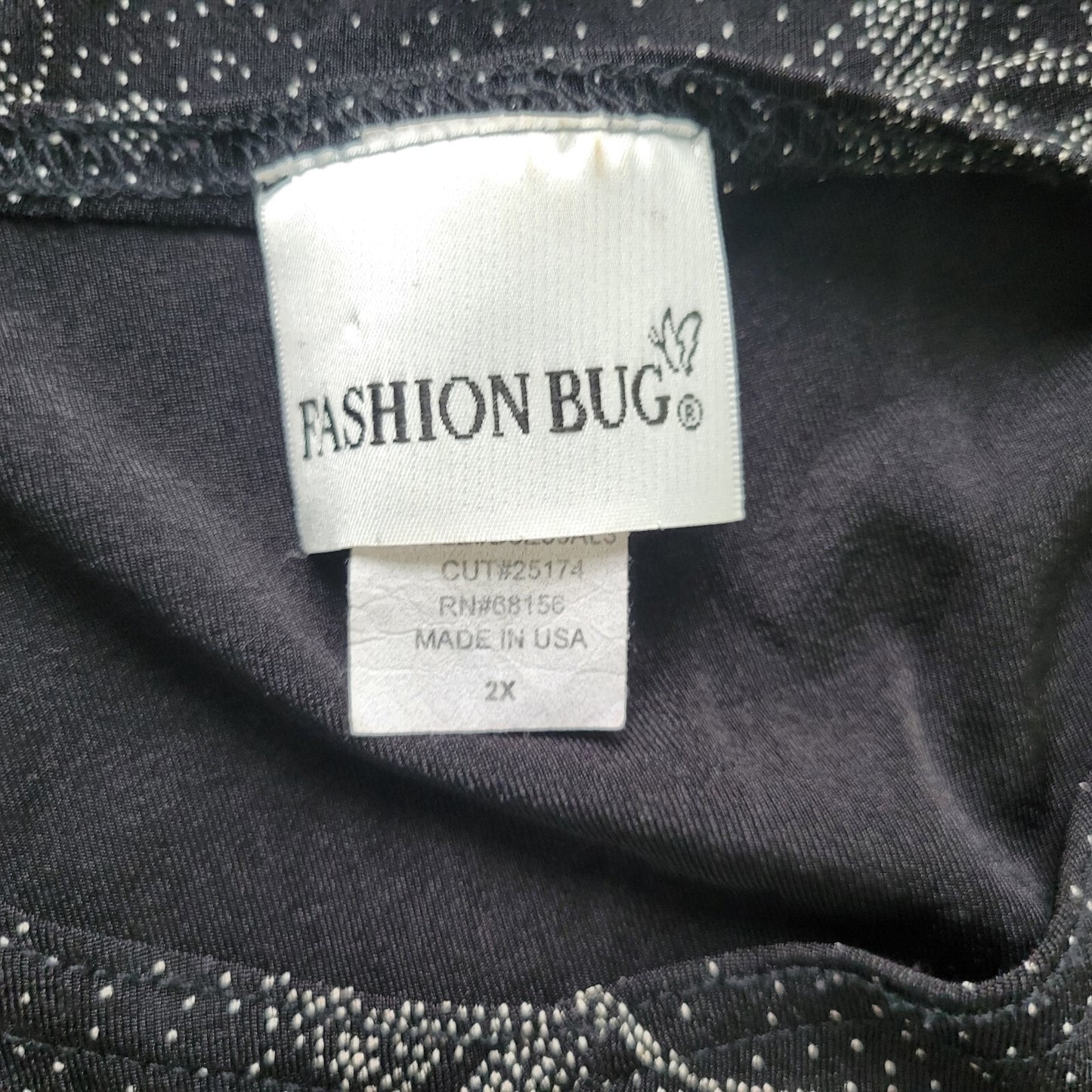 Fashion Bug Women Top 2X Plus Short Sleeve Black Floral Lightweight Party Career