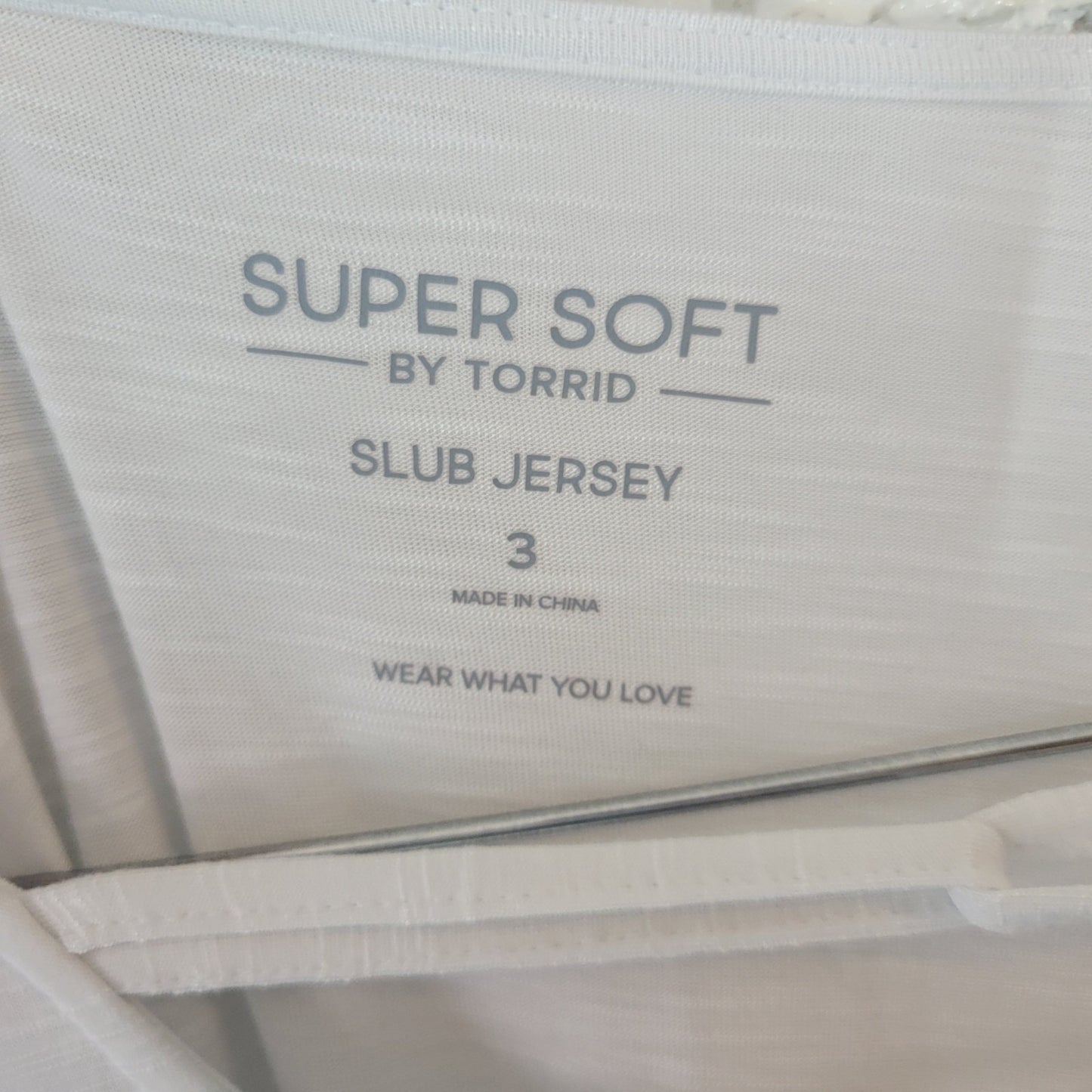 Torrid Super Soft Womens Top 3 3X Plus Tee Slub Jersey Comfy Sleeveless White