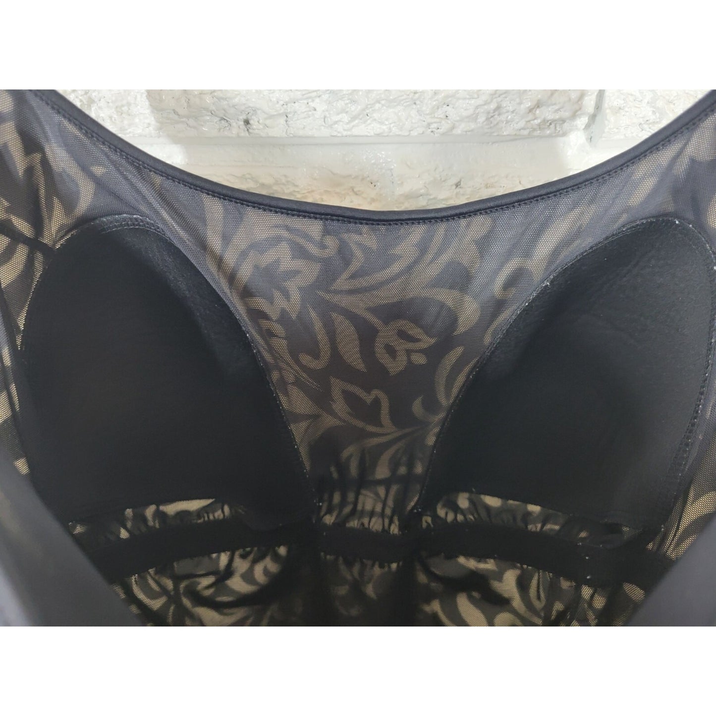 Great Lengths Womens Swimsuit 22 One Piece Skirted Adjustable Spaghetti Black