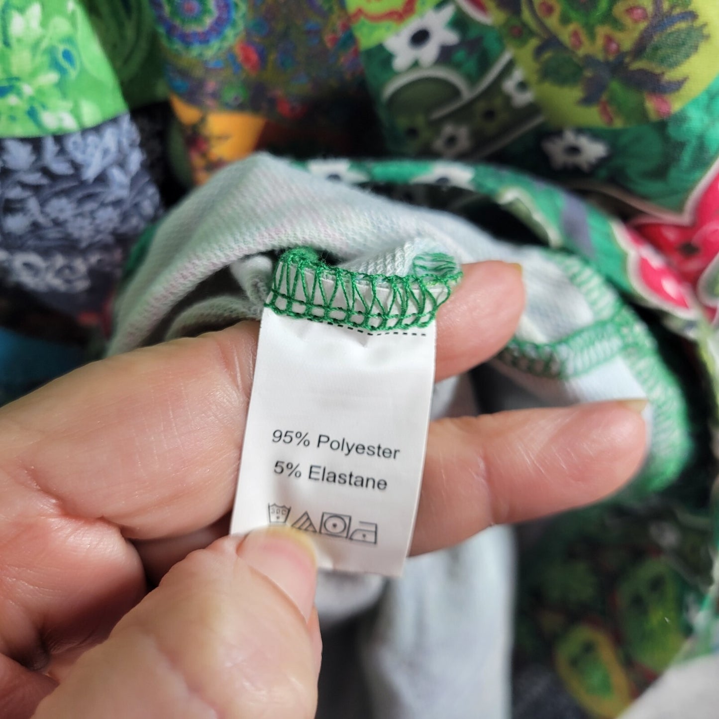 Emery Rose Womens Top 5XL Plus Long Sleeve Green Paisley Poly Blend Casual Comfy