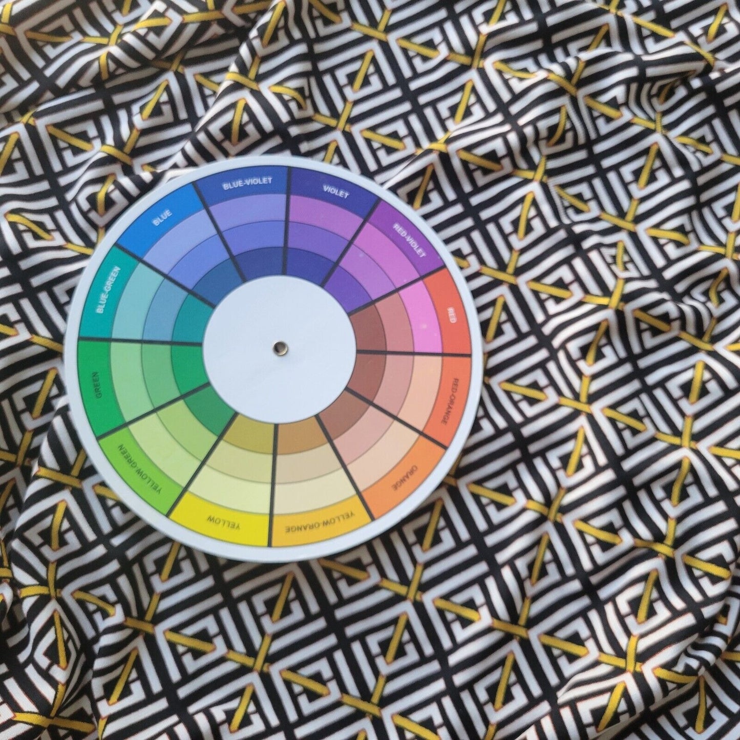 Liz Claiborne Womens Top XXL 3/4 Sleeve Black Geometric Poly Blend Sash Office