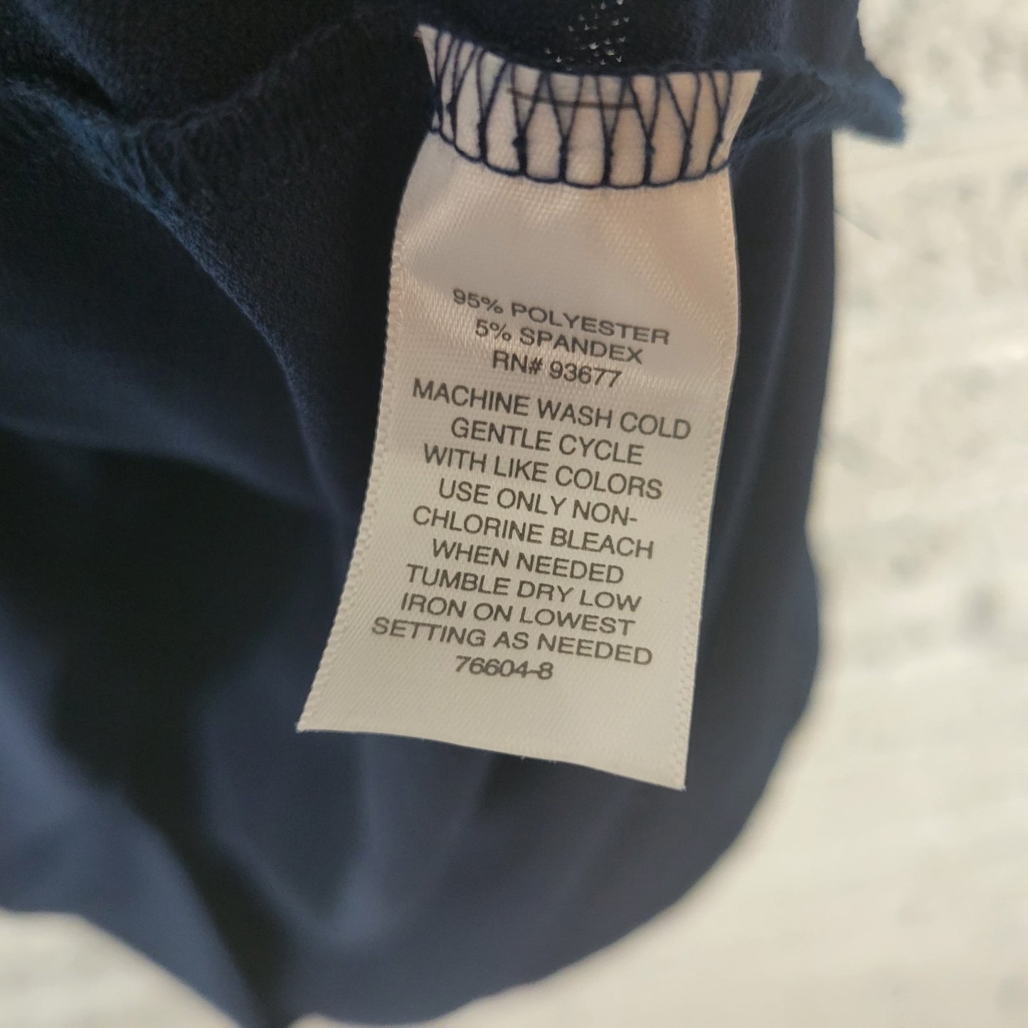 Liz Claiborne Womens Top Extra Large XL Sleeveless Blue Draped Poly Blend Office