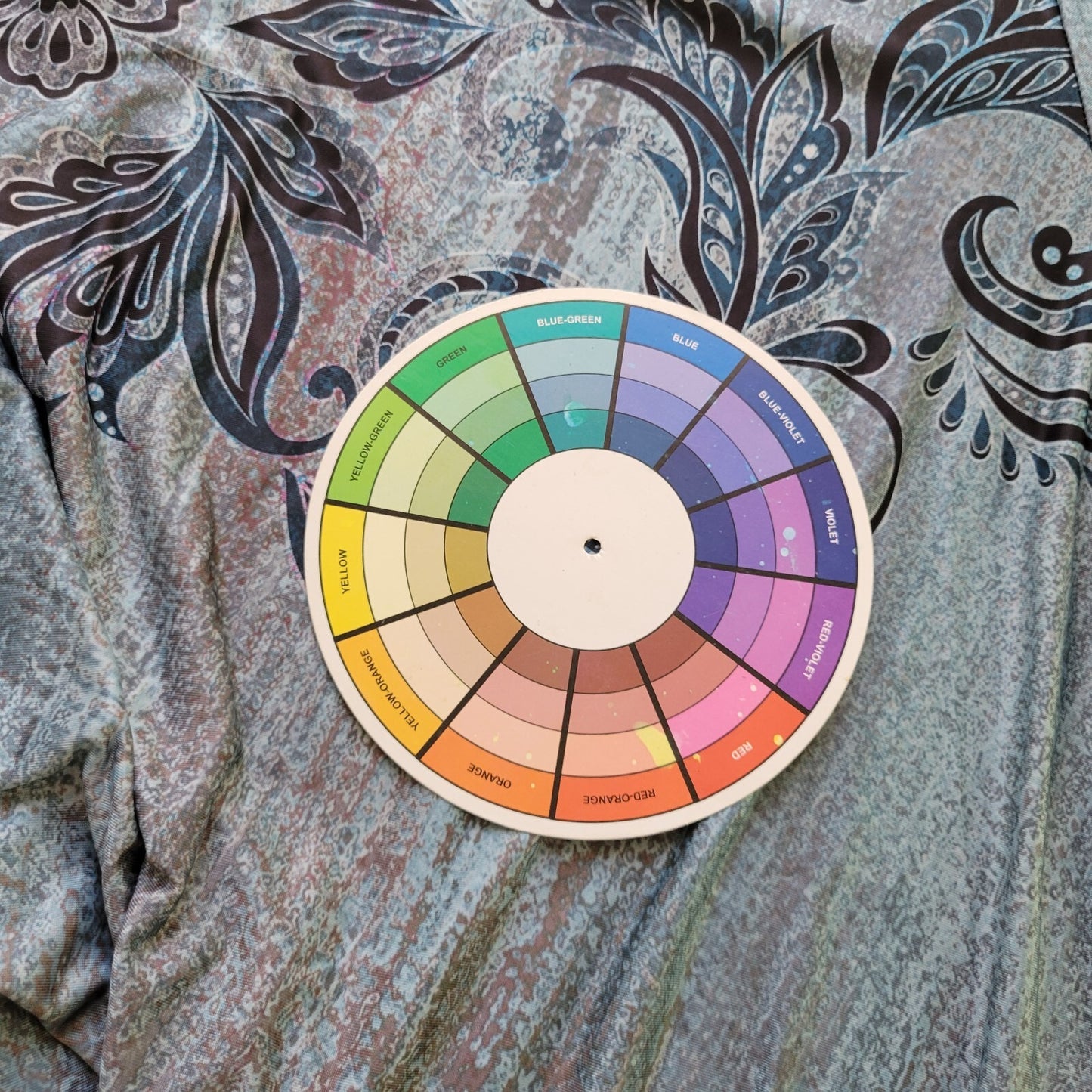 Lily Firmiana Womens Dress 3XL Plus Long Sleeve Mini Poly Blend Blue Paisley