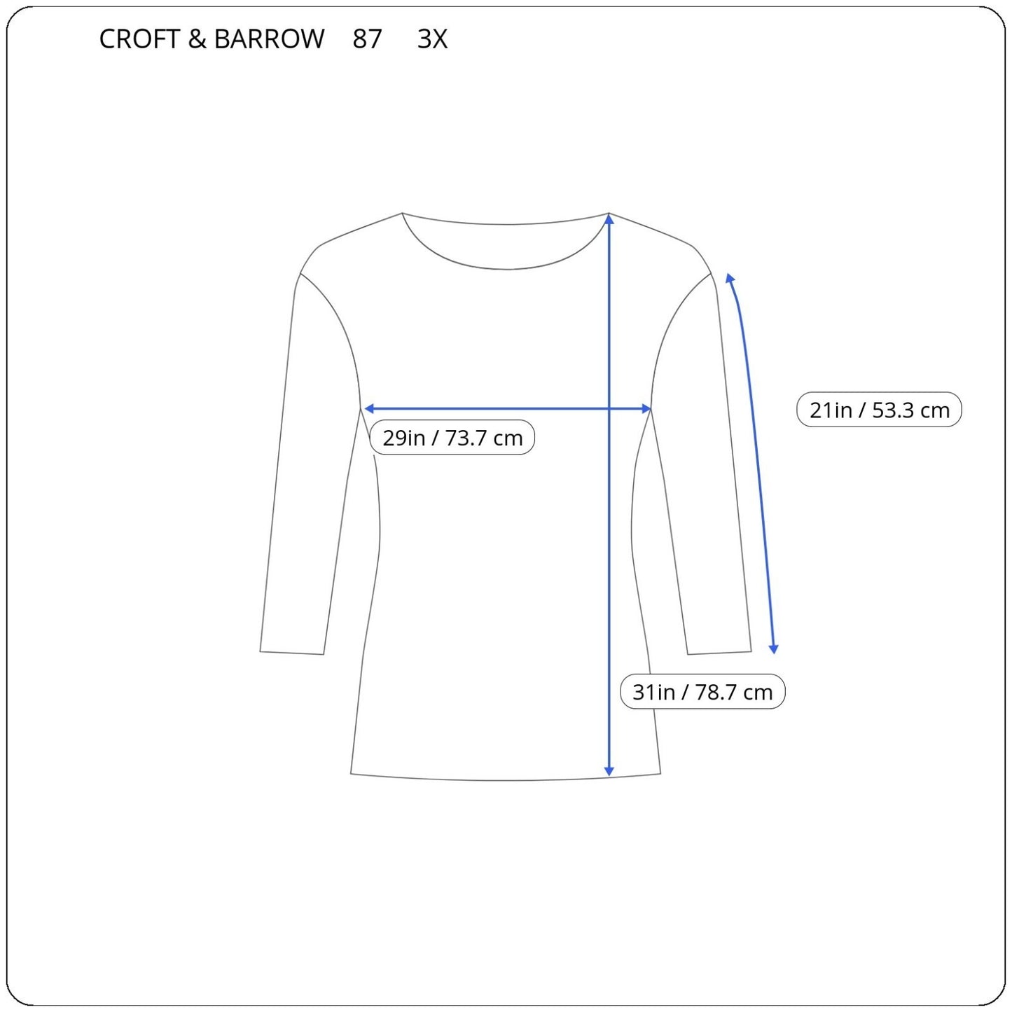 Croft Barrow Womens Sweatshirt 3X Plus 3/4 Sleeve Yellow Soft Deco Buttons Comfy