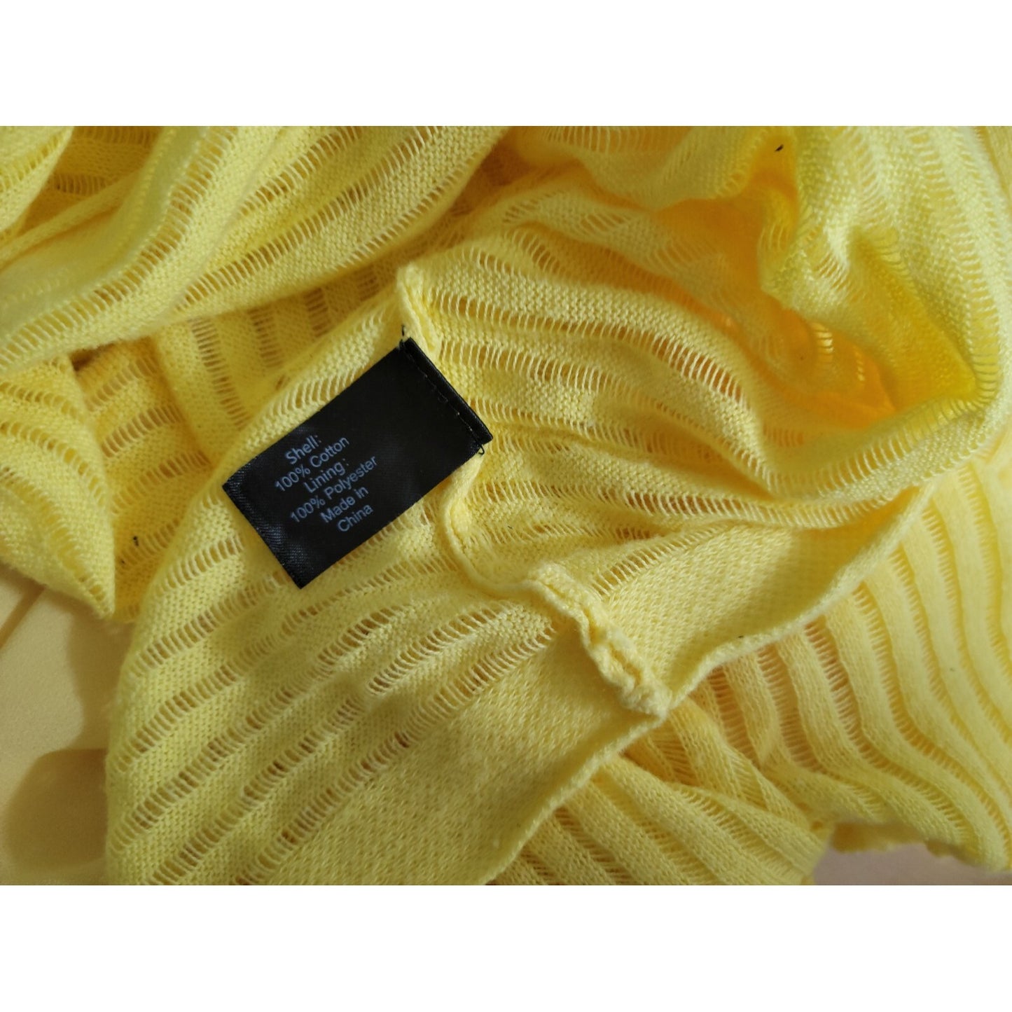 Lane Bryant Womens Top 26 28 Plus Short Cap Sleeve Sheer Mesh Yellow Cotton