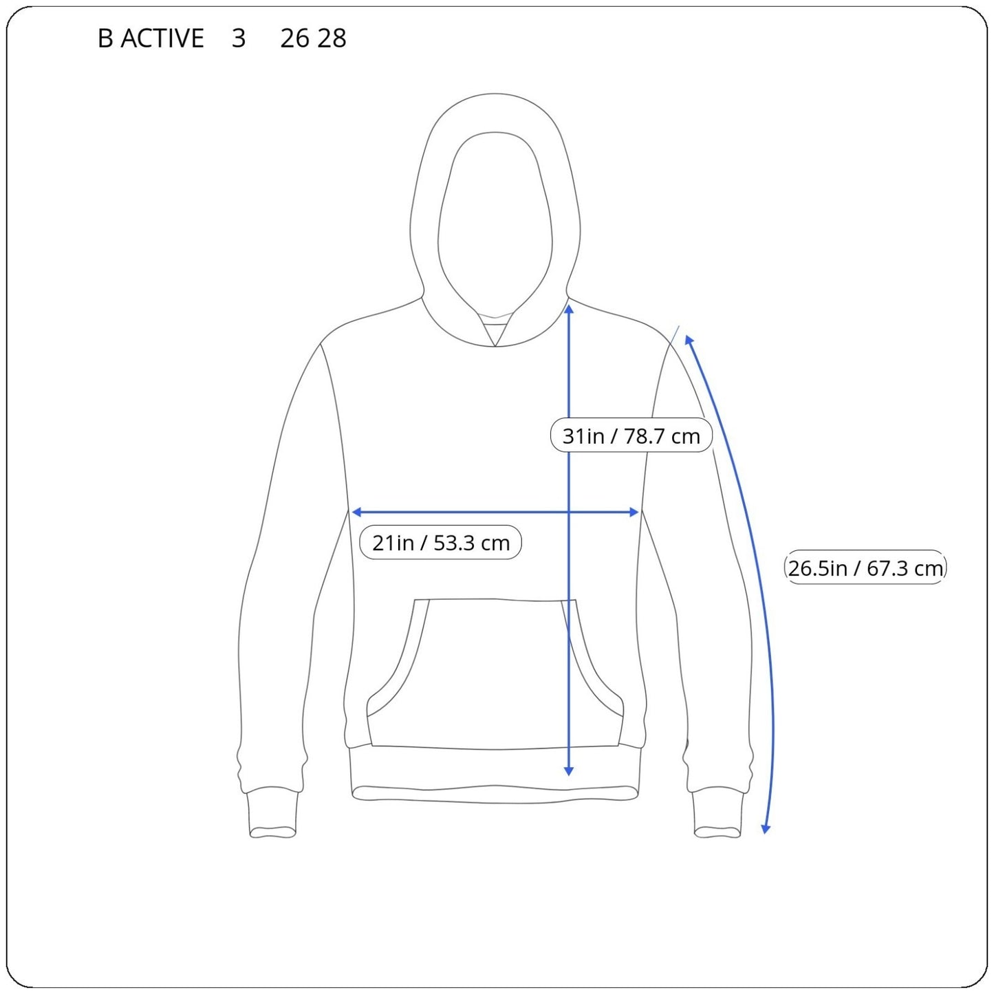 B Active Womens Sweatshirt 26 28 Plus Hoodie Purple Cotton Blend Pockets Active