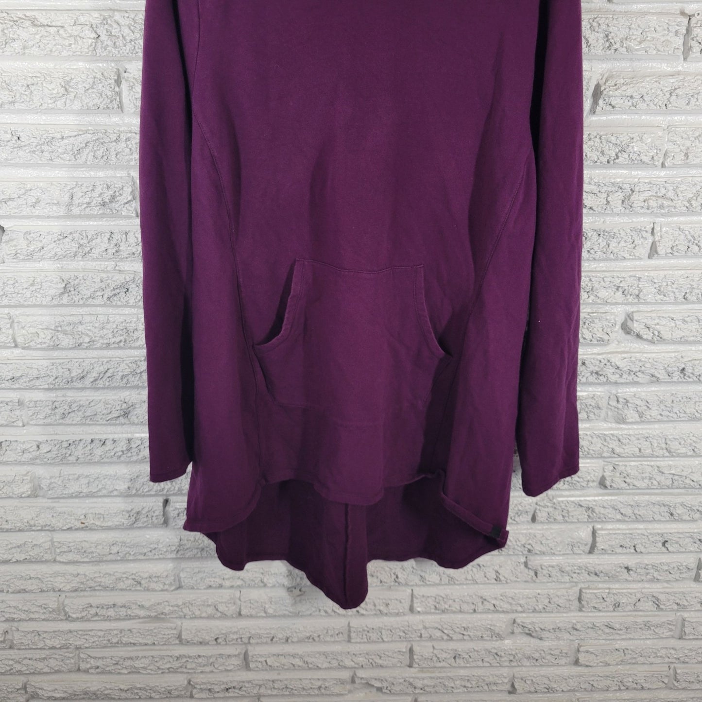 B Active Womens Sweatshirt 26 28 Plus Hoodie Purple Cotton Blend Pockets Active