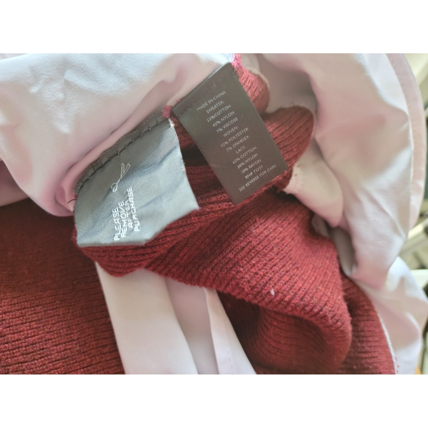 Simply Vera Wang Women Sweater 2X Plus Pullover Long Sleeve Brown Crochet Office