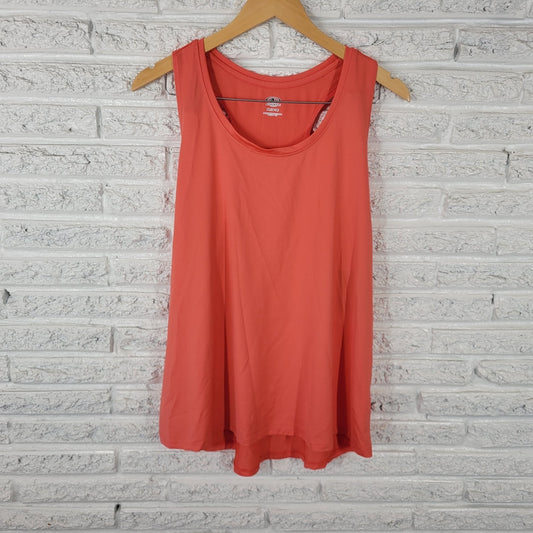 Athletic Works Womens Top XL 16 18 Tank Racerback Pink Lightweight Poly Blend