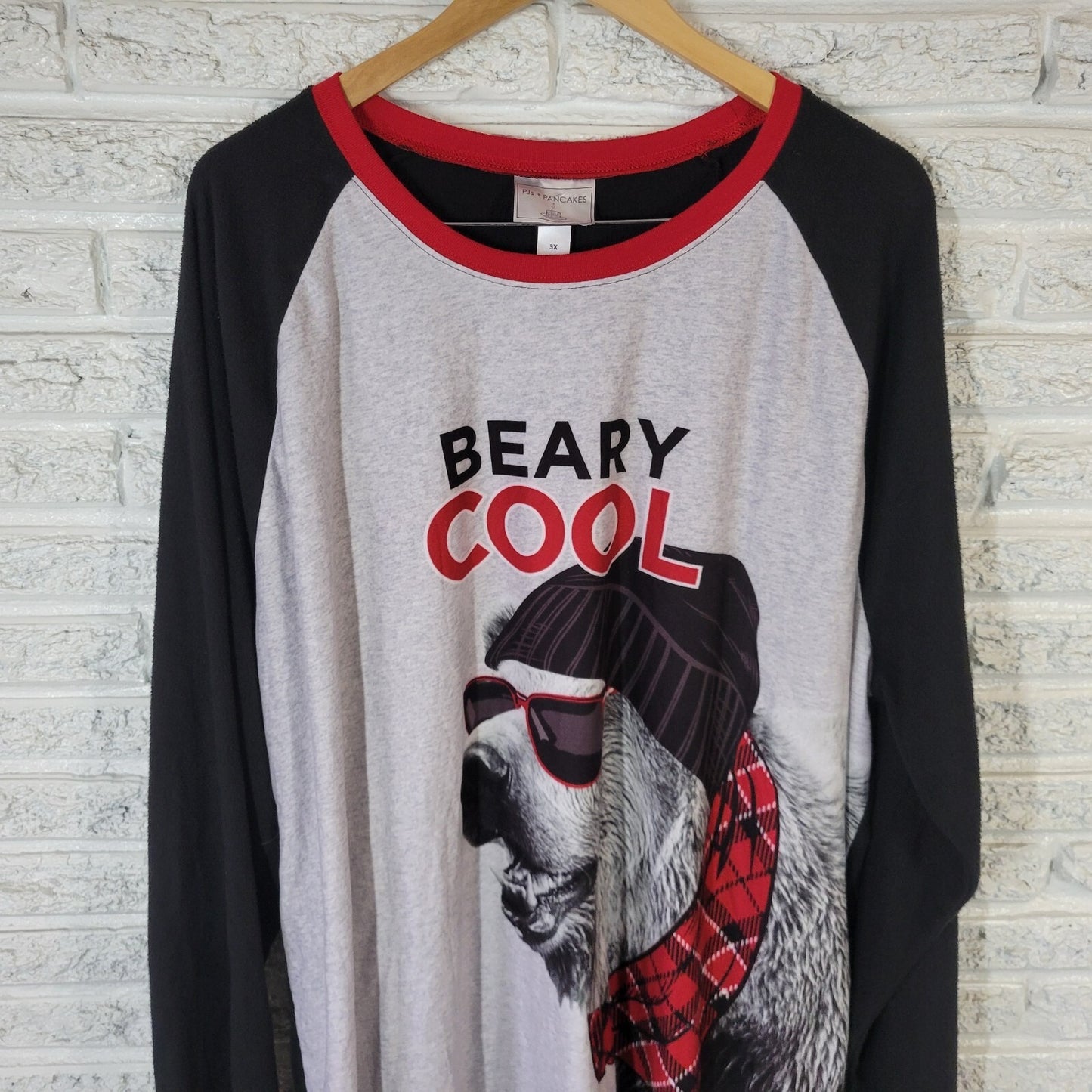 PJs Pancakes Womens Pajama Top 3X Plus Winter Polar Bear Cool Soft Cozy Lounge