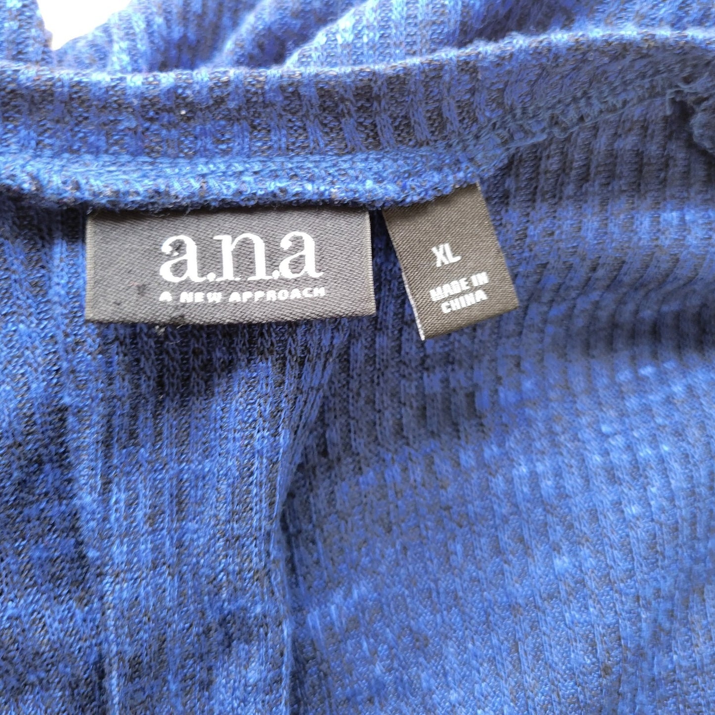 Ana Women Sweater Extra Large XL Long Sleeve Tunic Blue Lightweight Casual Sheer