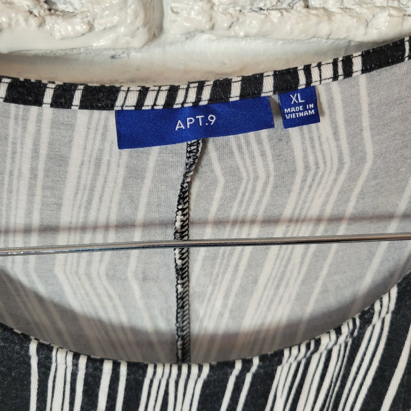 Apt 9 Womens Dress Extra Large Tank Mini Shift Black Stripe Casual Lightweight