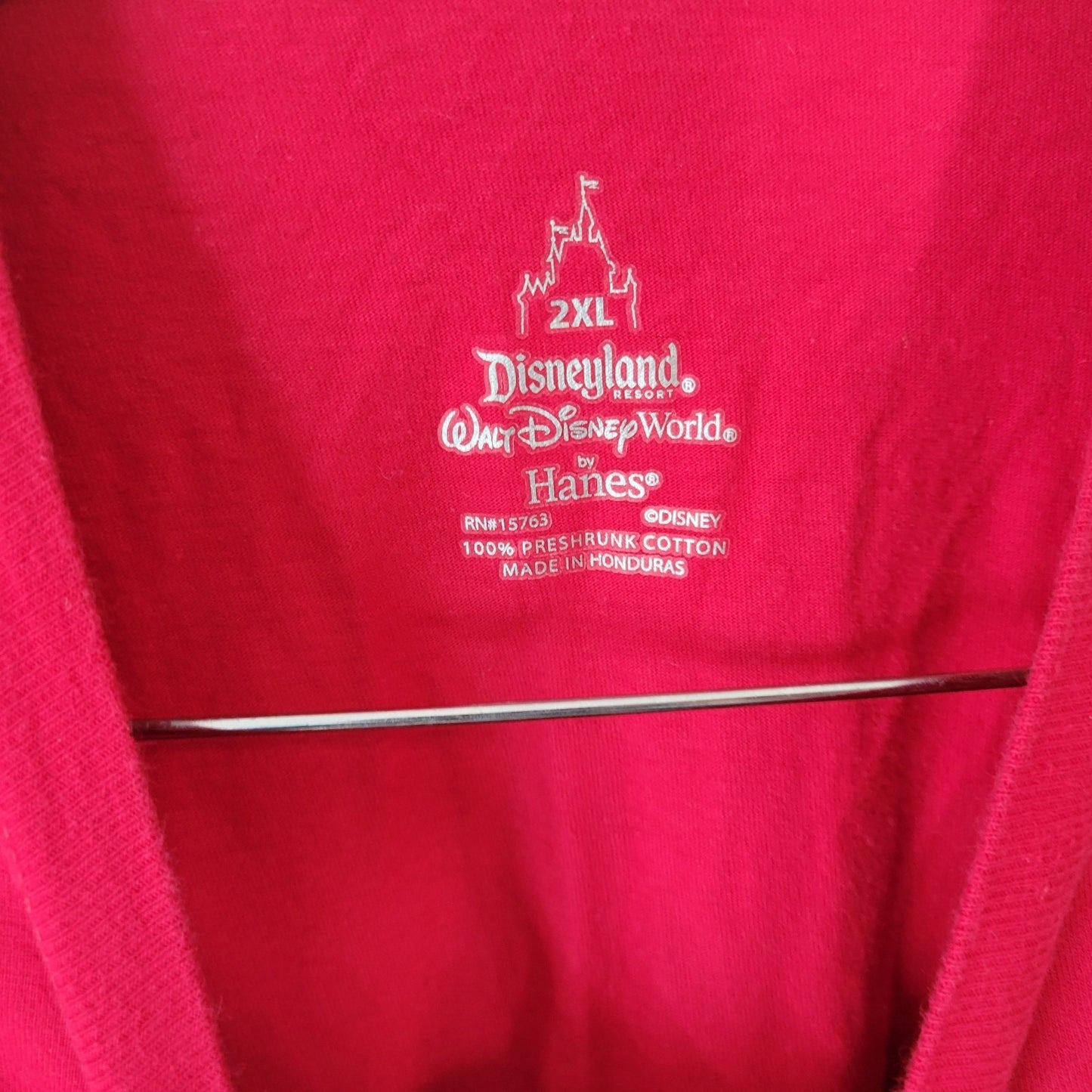 Christmas Disney Unisex Tee Mens 2XL Womens 3X Red Happy Holiday 2013 Cotton