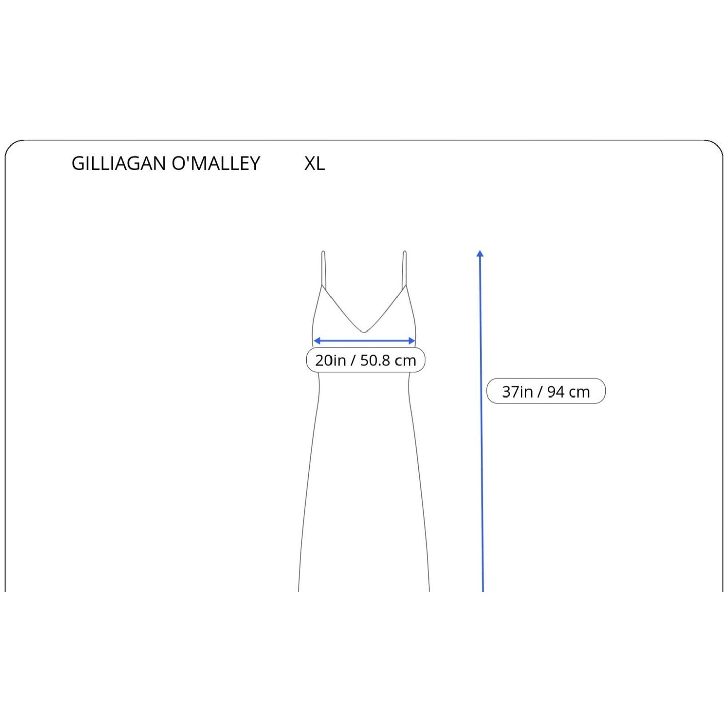 Gilligan OMalley Womens Slip XL Adjustable Spaghetti Black Lace Trim Polyester