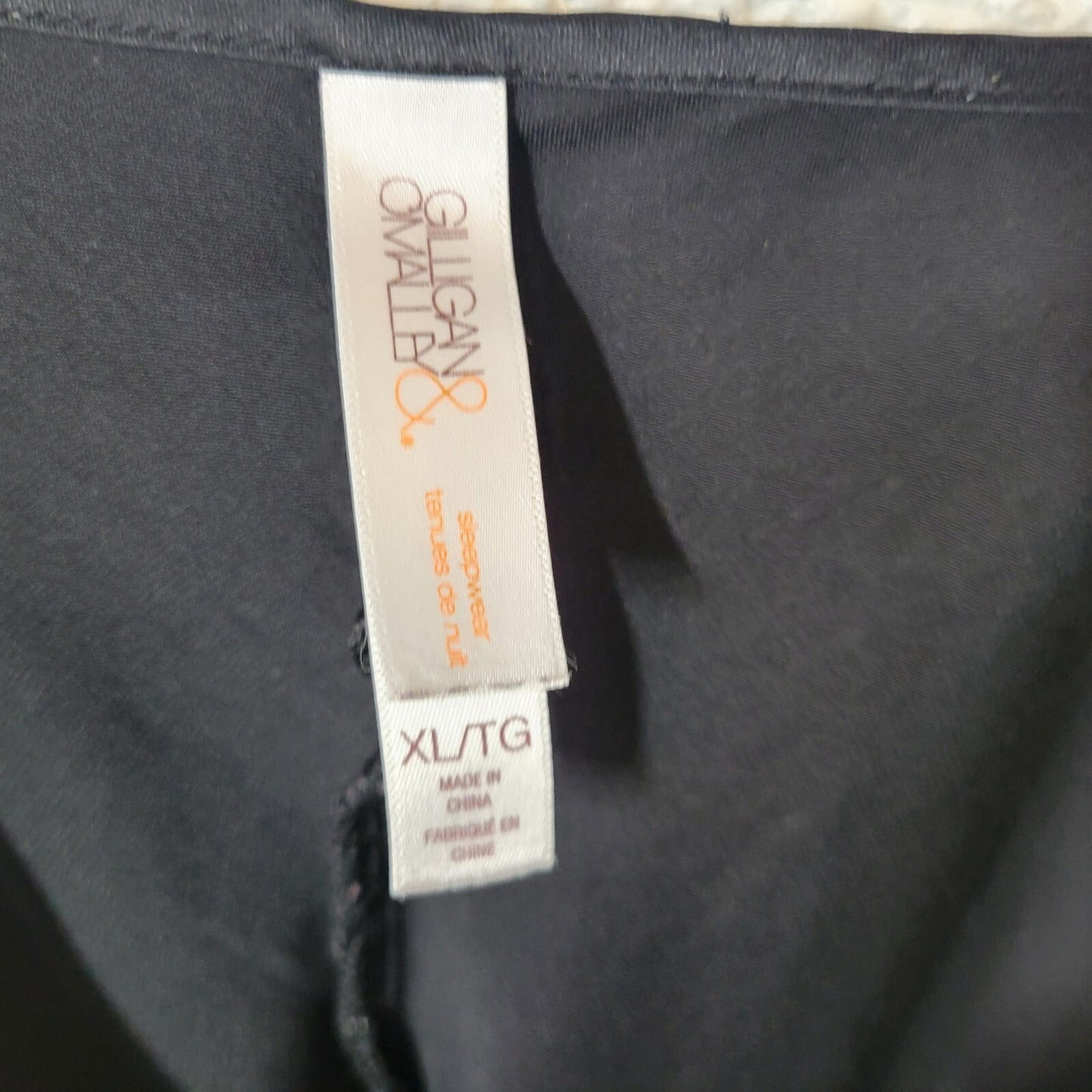 Gilligan OMalley Womens Slip XL Adjustable Spaghetti Black Lace Trim Polyester