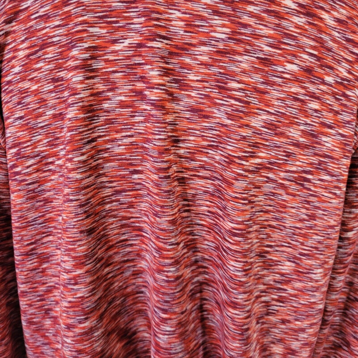 Danskin Now Women Top XXL 20 Plus Hoodie Knit Burgundy Heather Lightweight