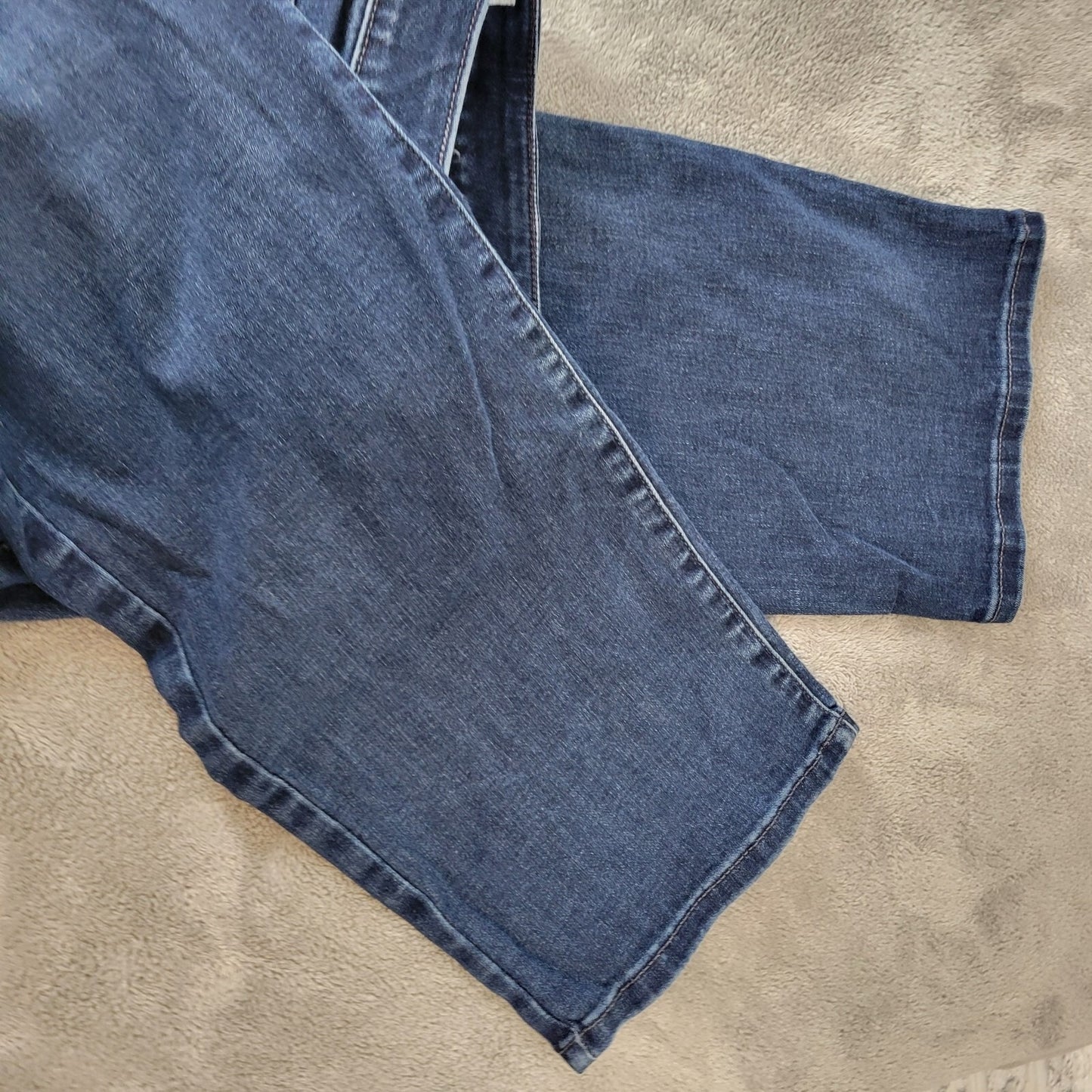 Lane Bryant Womens Jeans 18S 18P Petite Flex Magic Waistband Dark Blue Zip Fly