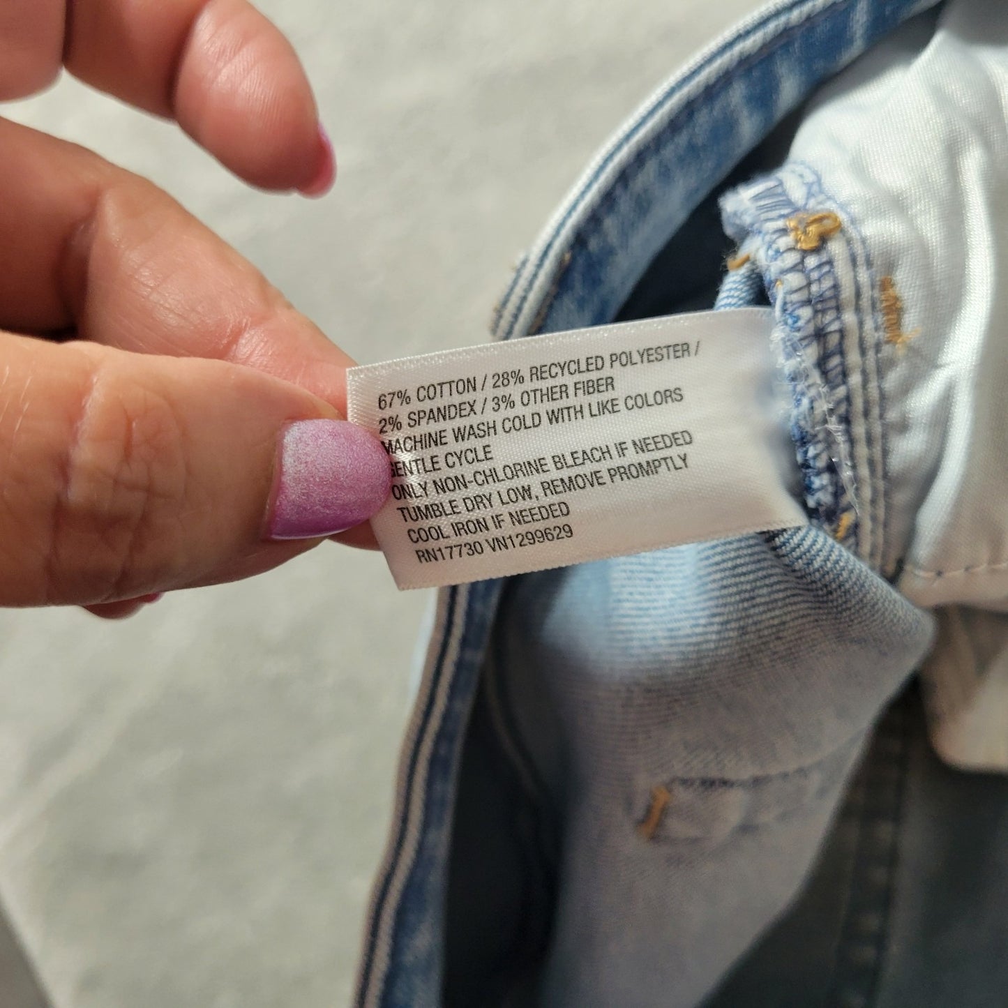 Ava Viv Women Jeans 22 Plus Skinny High Rise Distressed Blue Denim Zip Fly Comfy