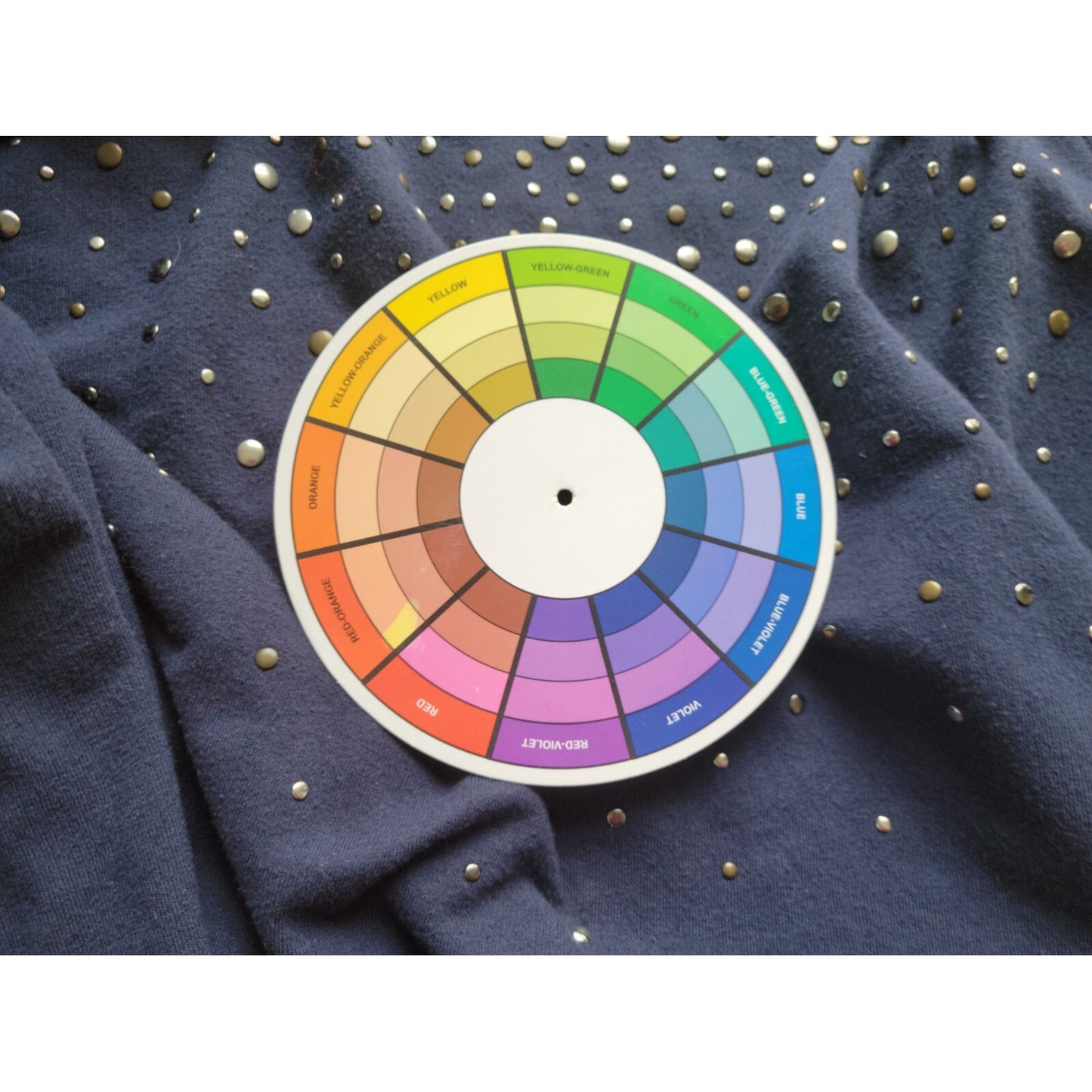 Apt 9 Womens Top Extra Large XL Long Sleeve Studded Blue Cotton Blend Casual