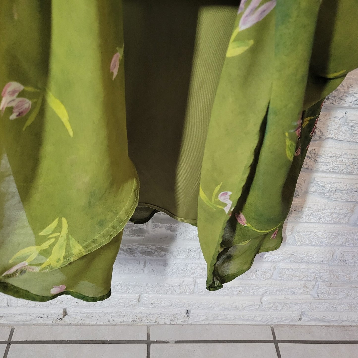 Mlle Gabrielle Womens Dress 20 Plus Short Sleeve Green Floral Polyester Lined