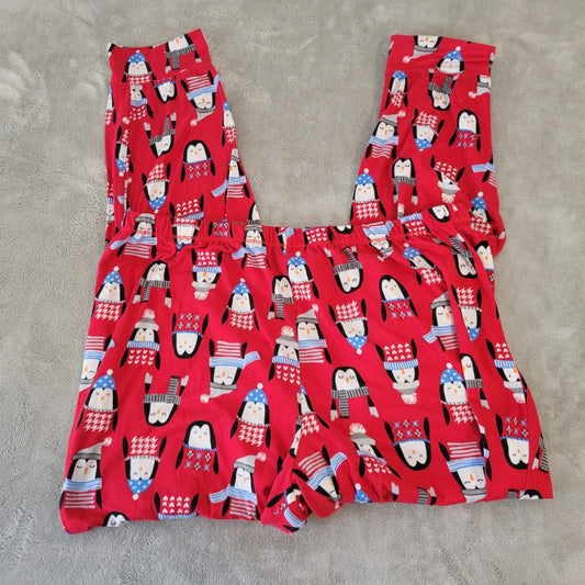 Secret Treasures Womens Pajama Pants 2X 18W 20W Plus Red Penguins Loungewear