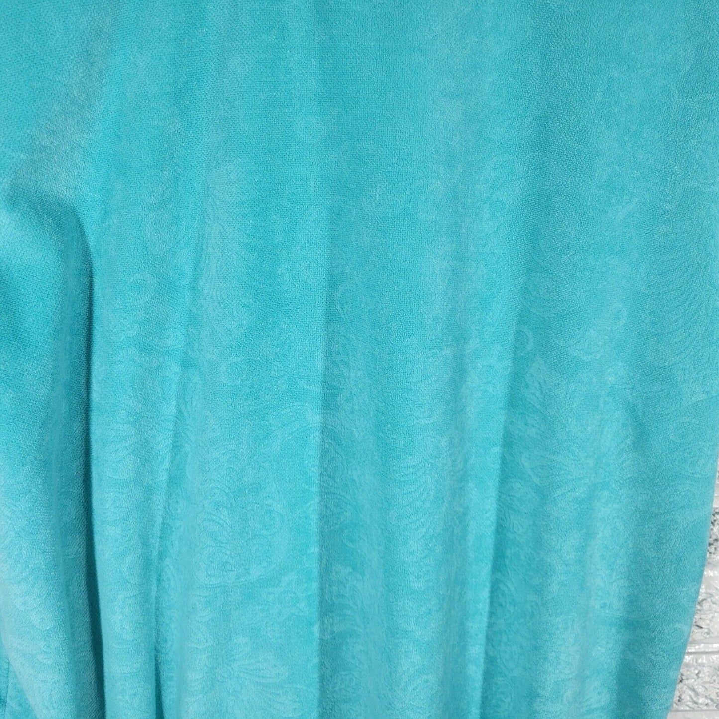 Croft Barrow Women Robe XL Short Sleeve Zip Up Blue Soft Fleece Pockets Lounge
