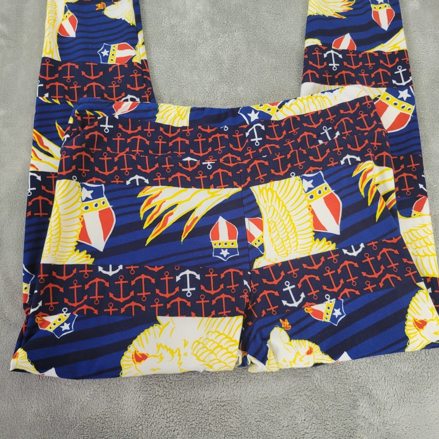 Fourth of July Lularoe Womens Leggings TC Tall Curvy Blue Red Eagles Patriotic