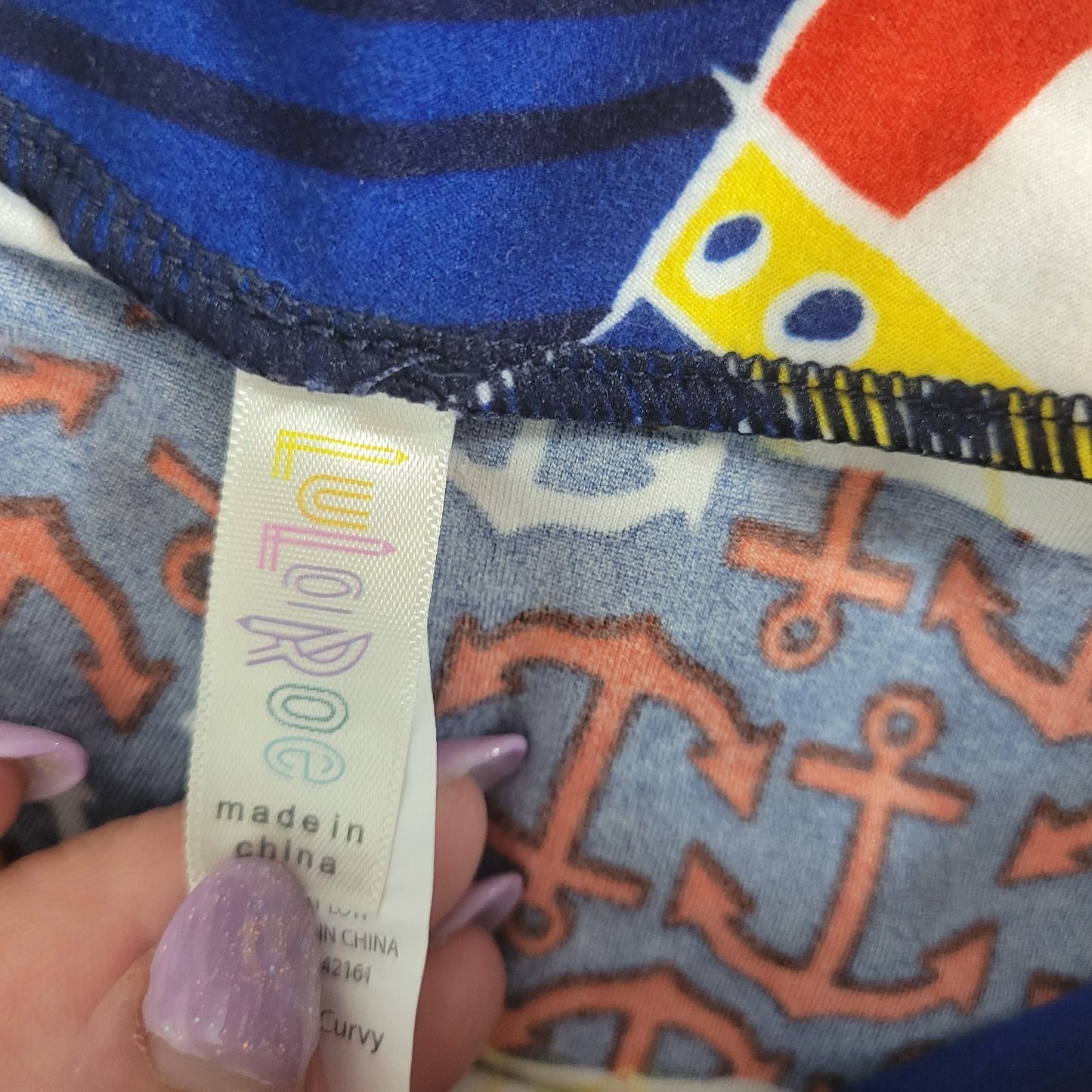 Fourth of July Lularoe Womens Leggings TC Tall Curvy Blue Red Eagles Patriotic