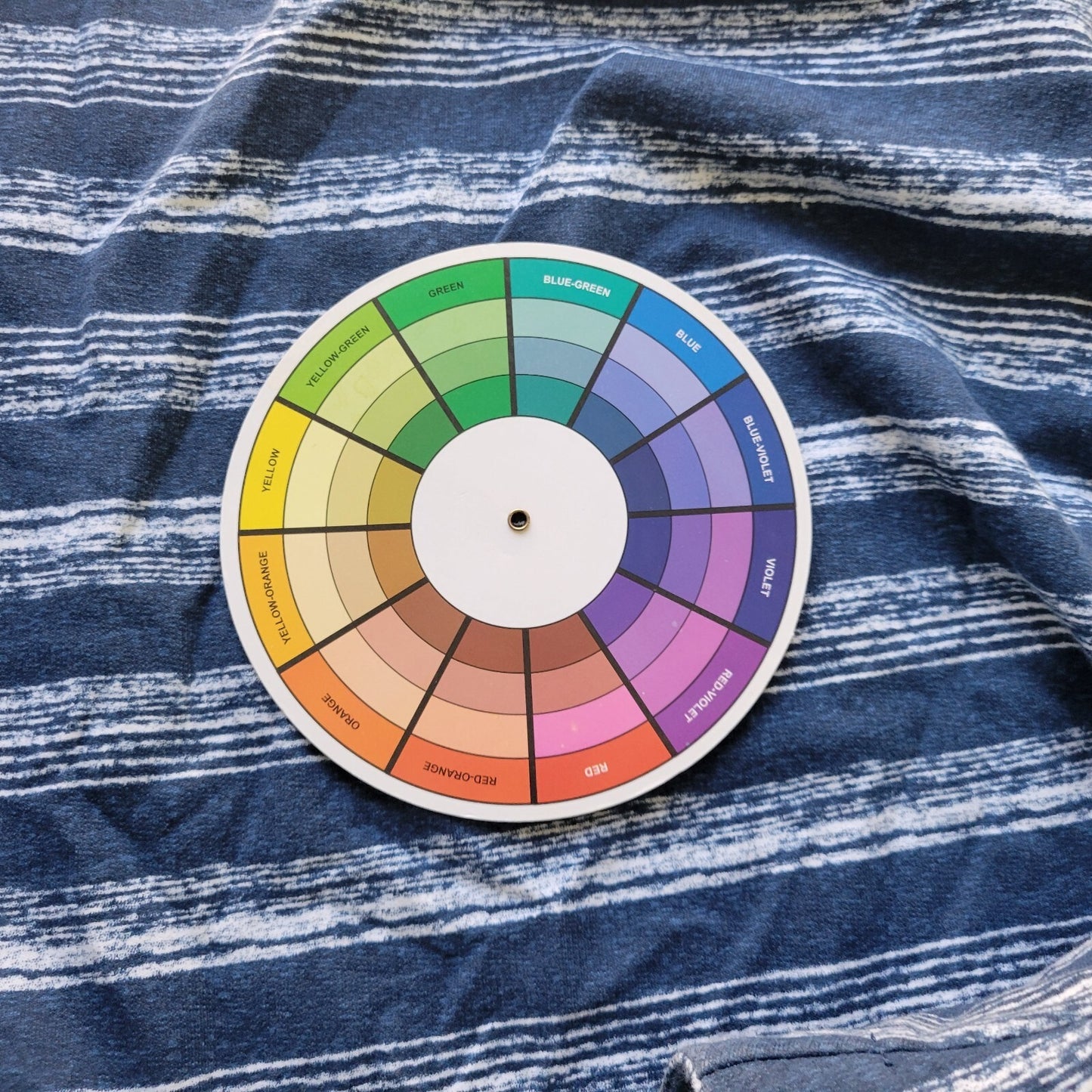 Sonoma Womens Top Extra Large Long Sleeve Blue Watercolor Stripe Pockets Lace Up