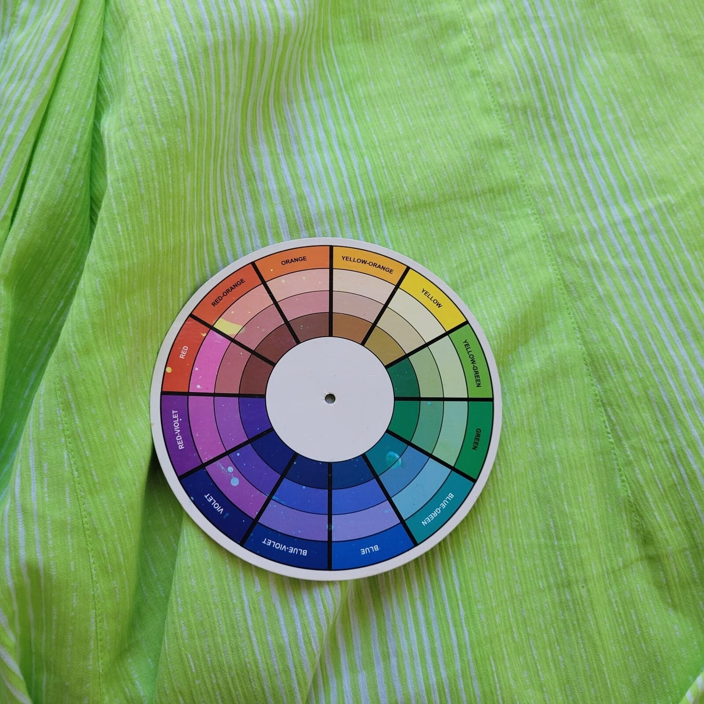 Talbots Womens Top 1X Plus Long Sleeve Lime Green Stripe Cotton Lightweight