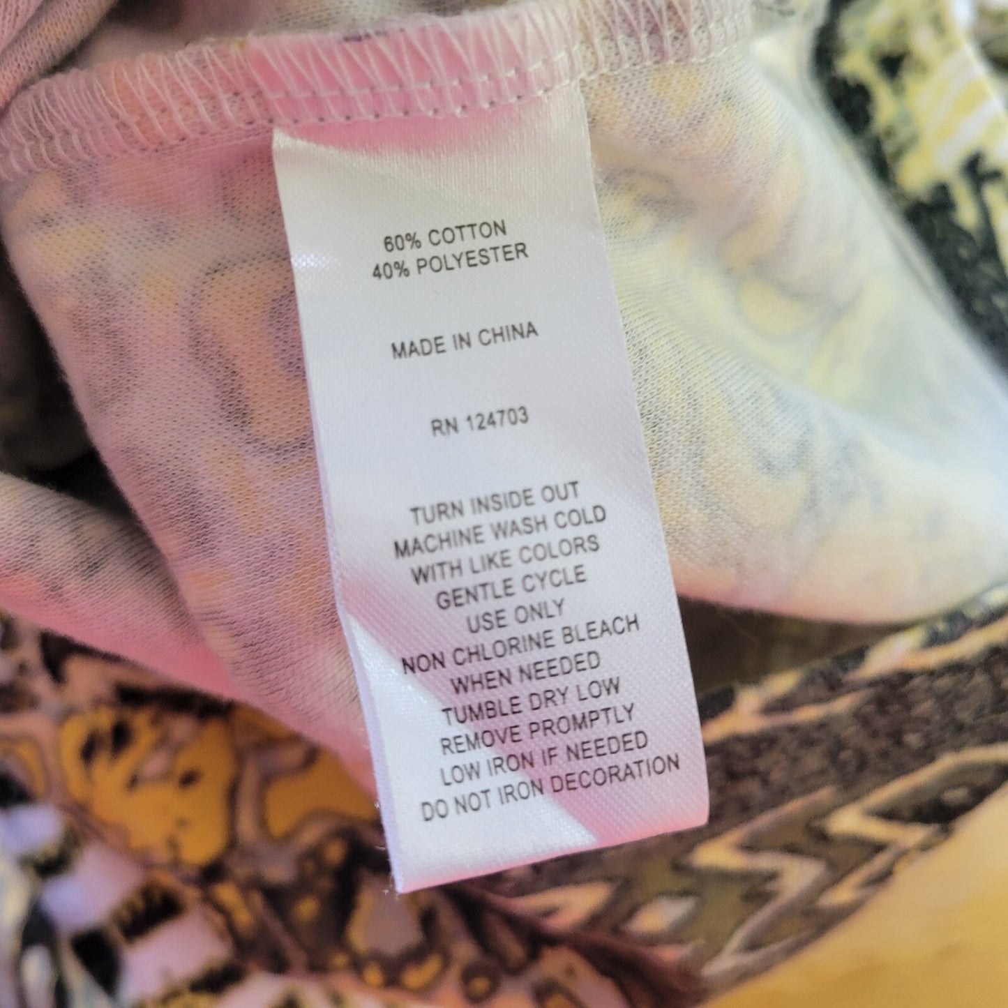 Rebecca Malone Womens Top XL 3/4 Sleeve Rhinestones Yellow Animal Print