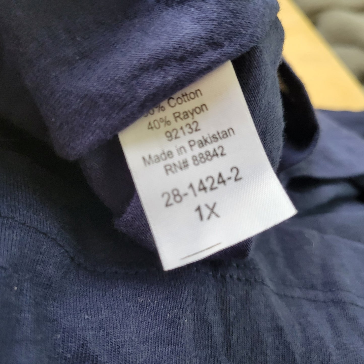 Swim 365 Womens Coverup 1X Plus Batwing Kimono Sleeve Blue Drawstring Comfy