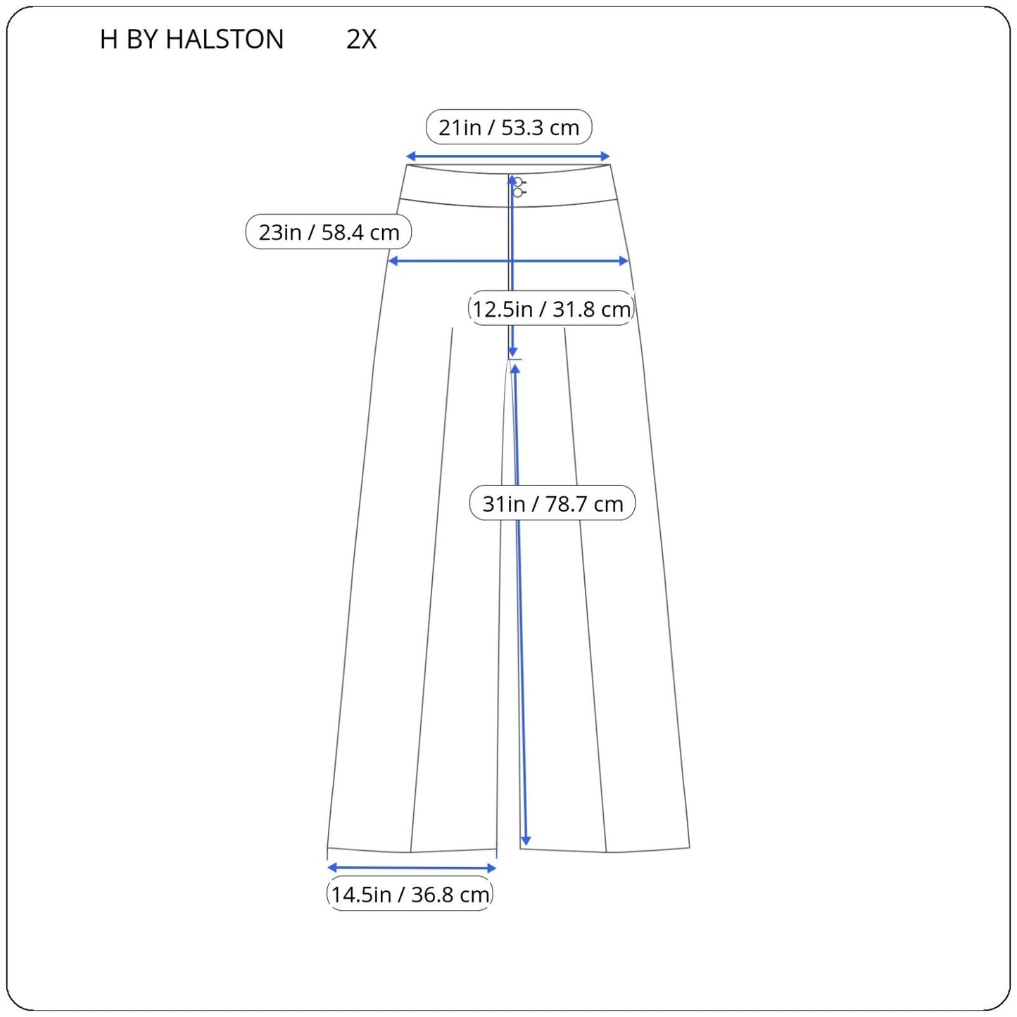 H By Halston Womens Pants 2X Plus Palazzo Pull On Wide Leg Tan Flaps Comfy