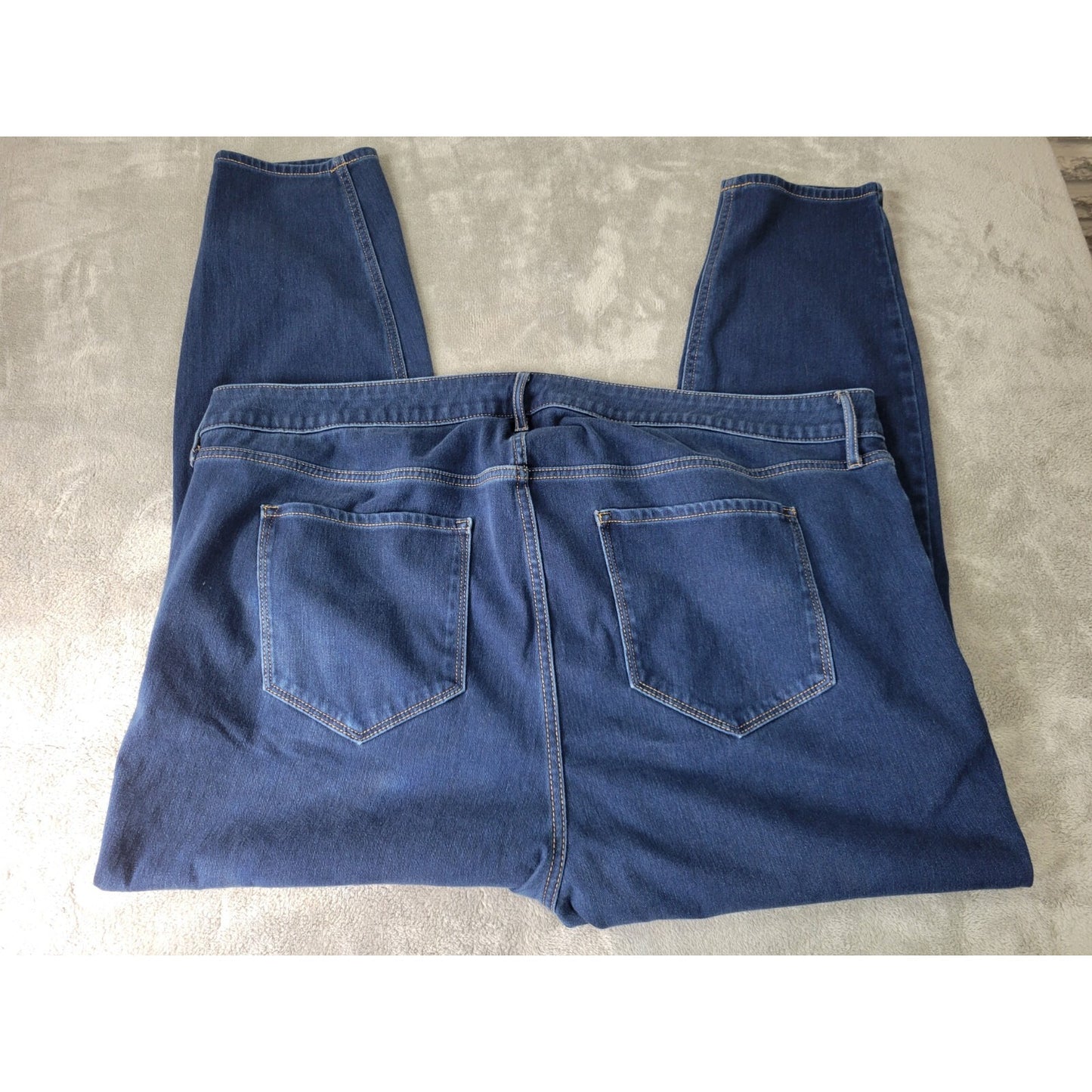 Old Navy Rockstar Womens Jeans 26 Plus Super Skinny Slim Pockets Dark Blue Zip